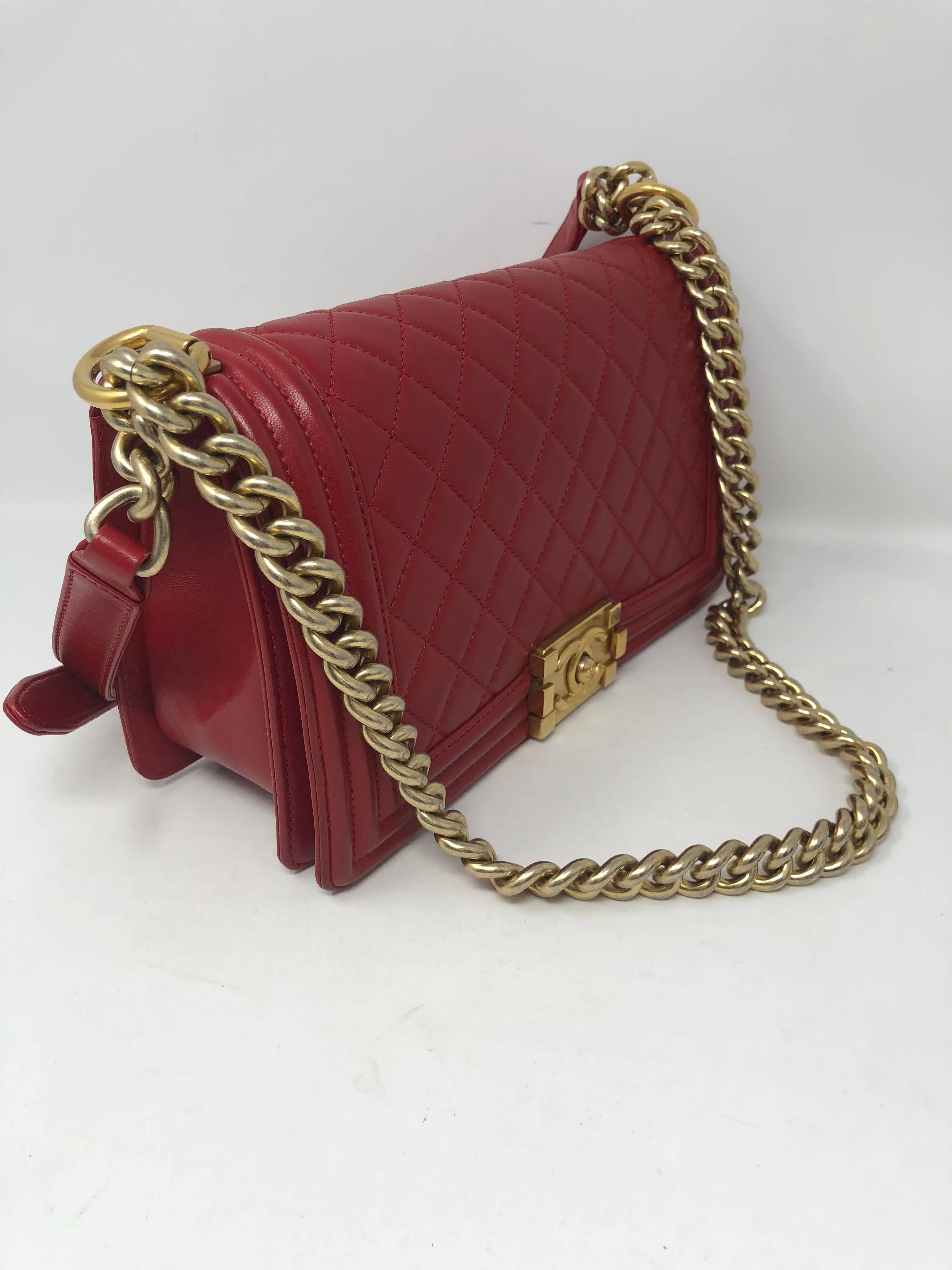 Chanel Le Boy Red Bag 4
