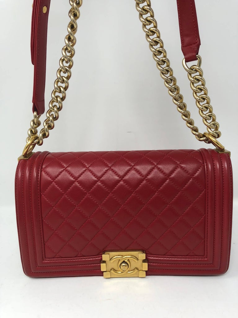 Chanel Le Boy Red Bag at 1stDibs