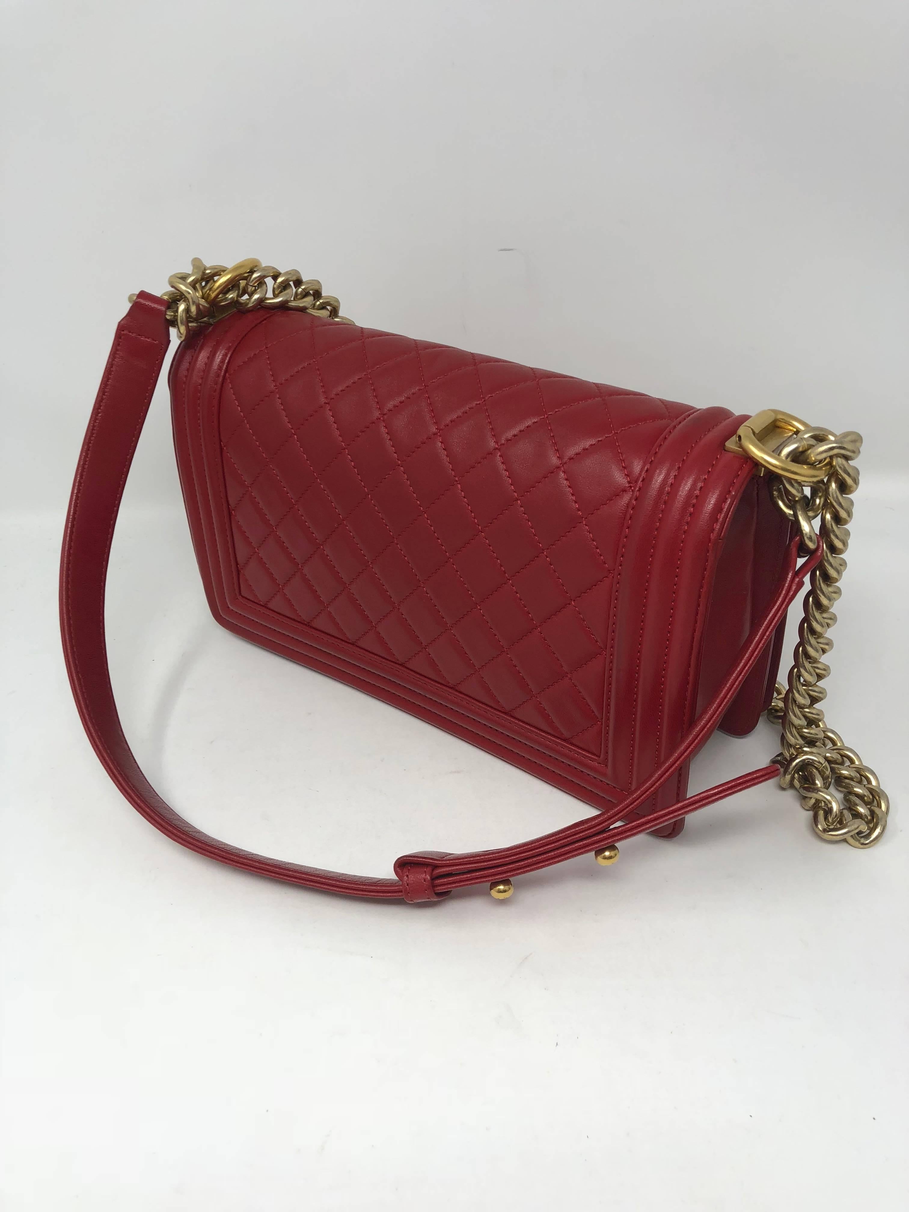 Chanel Le Boy Red Bag 6