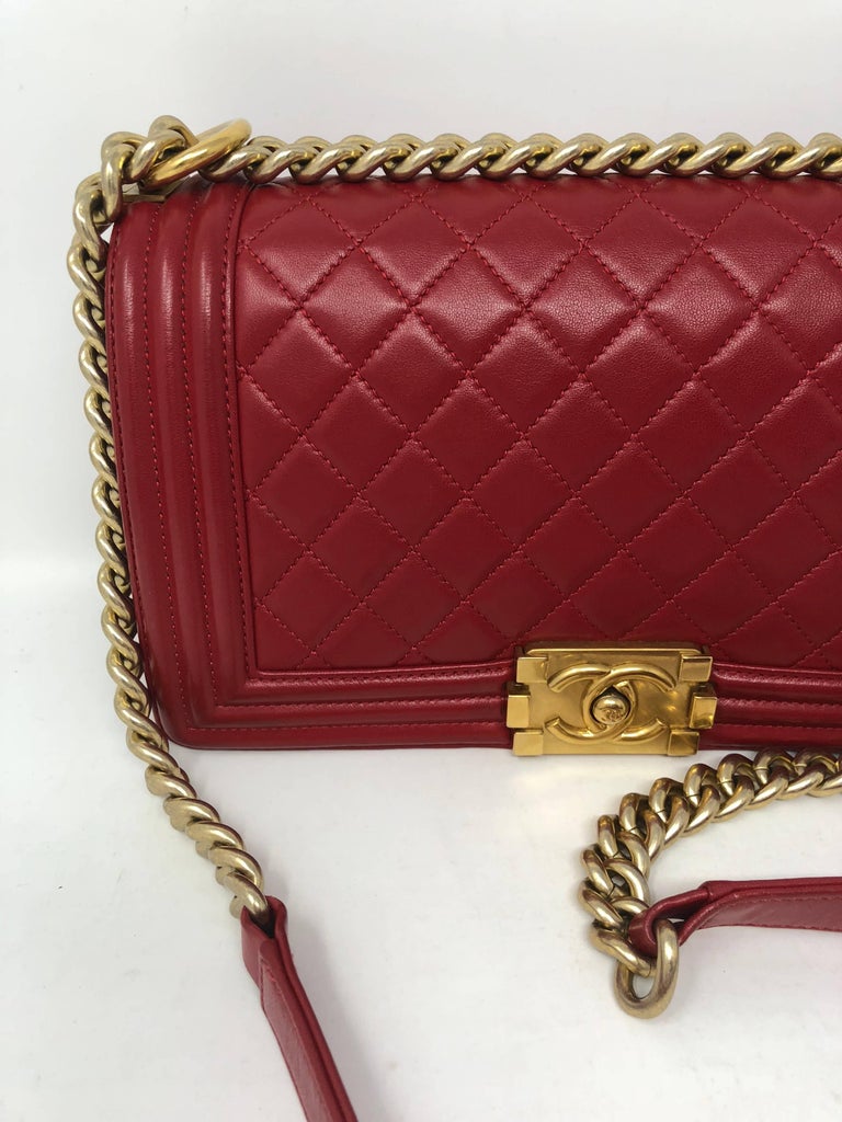 Chanel Le Boy Red Bag at 1stDibs