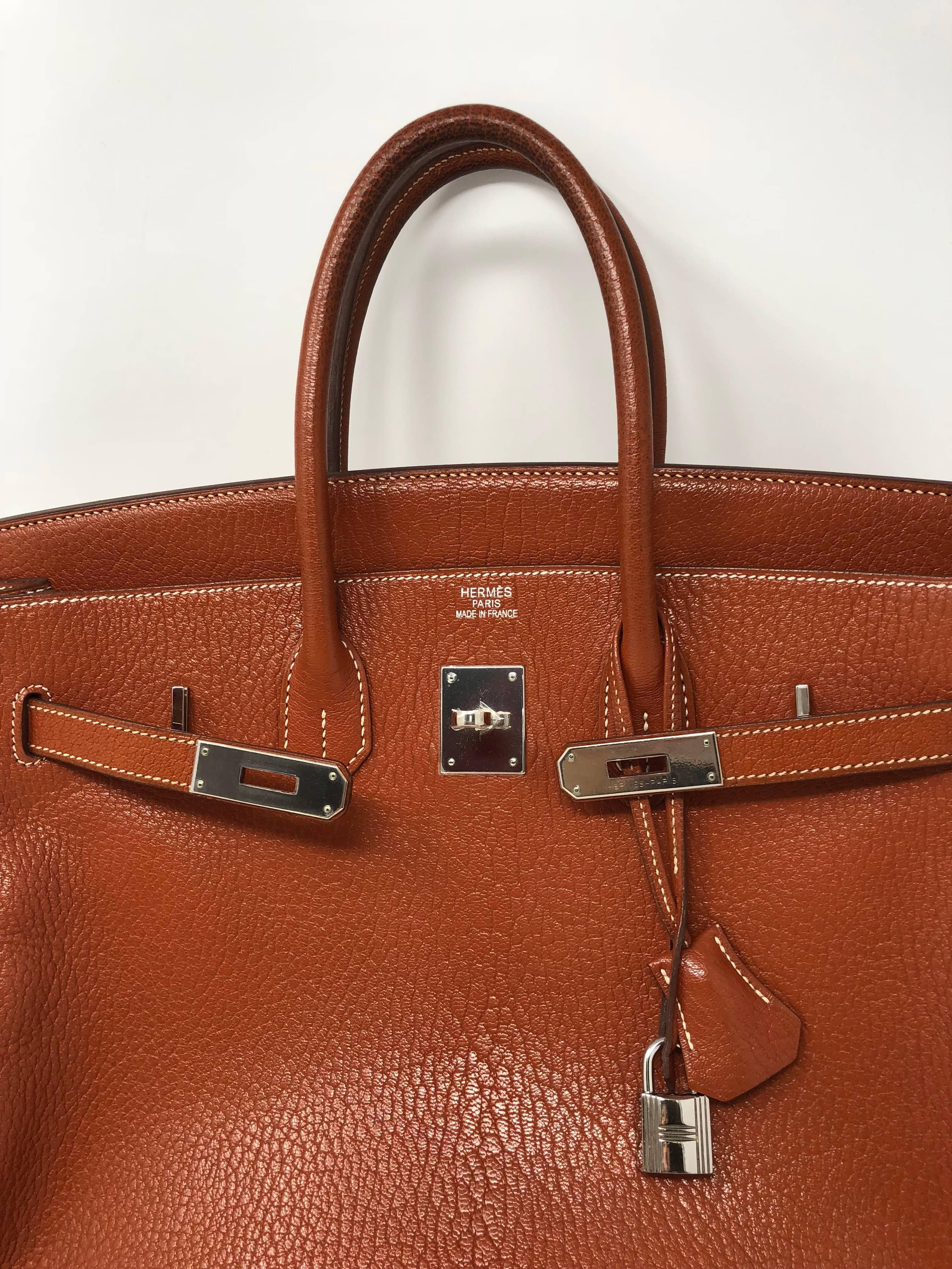 Women's or Men's Hermes Potiron Orange Birkin 35 Bag