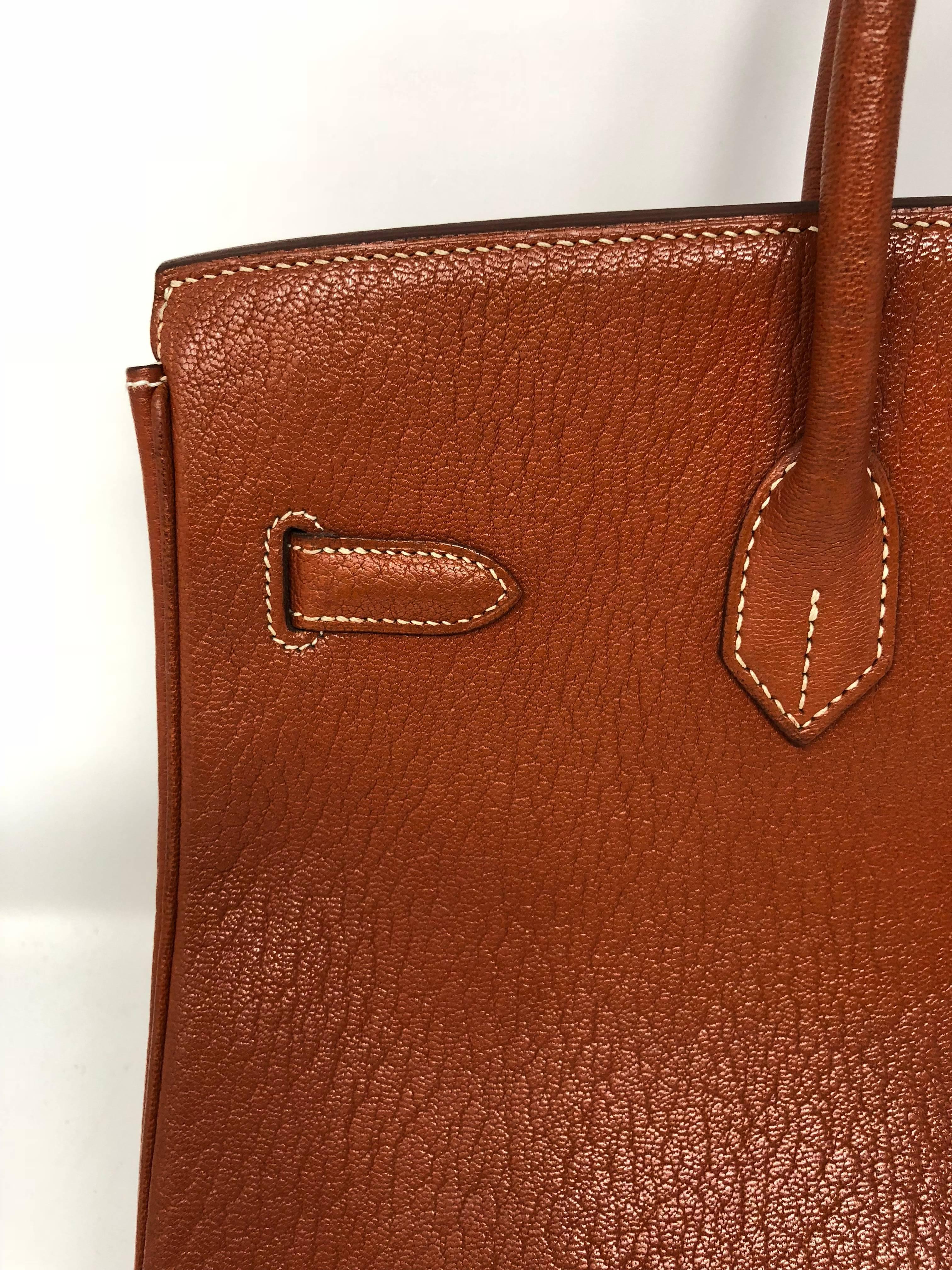 Hermes Potiron Orange Birkin 35 Bag 9