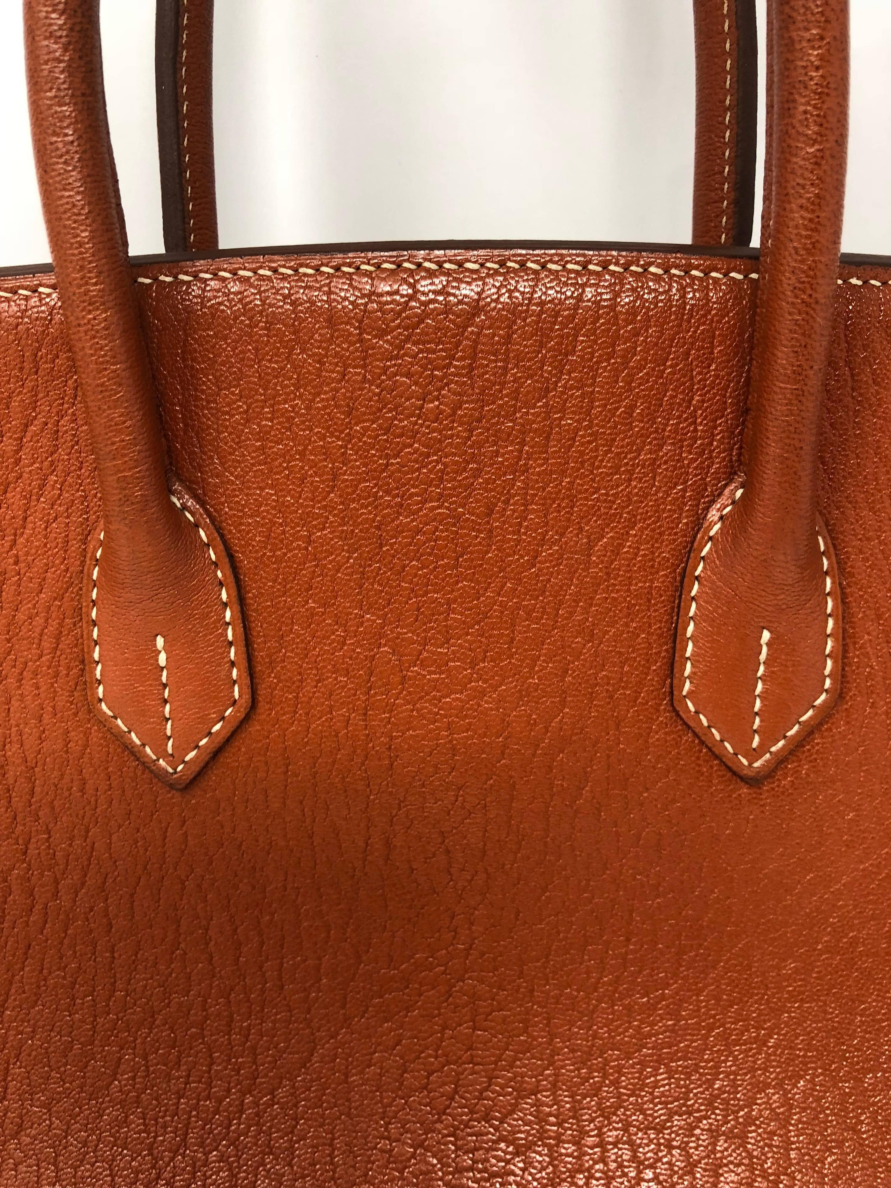 Hermes Potiron Orange Birkin 35 Bag 8