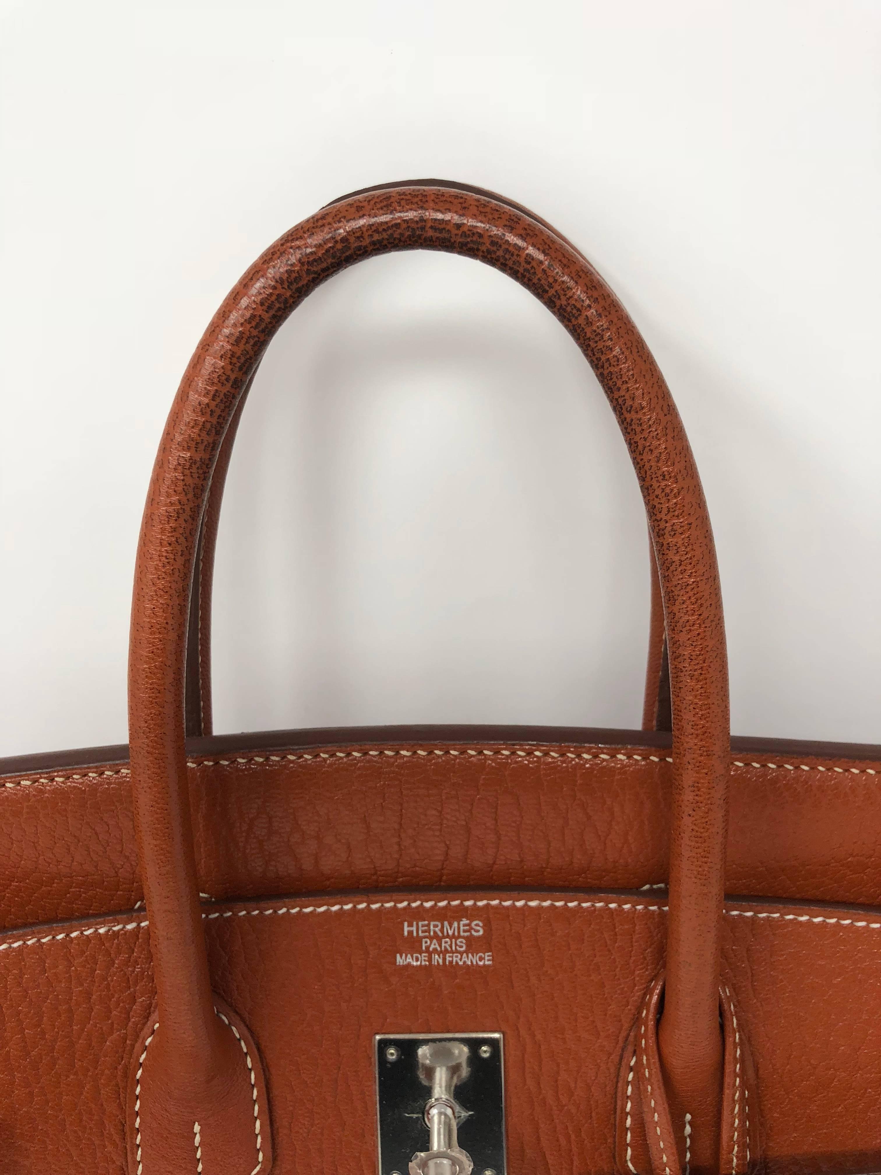 Hermes Potiron Orange Birkin 35 Bag 5