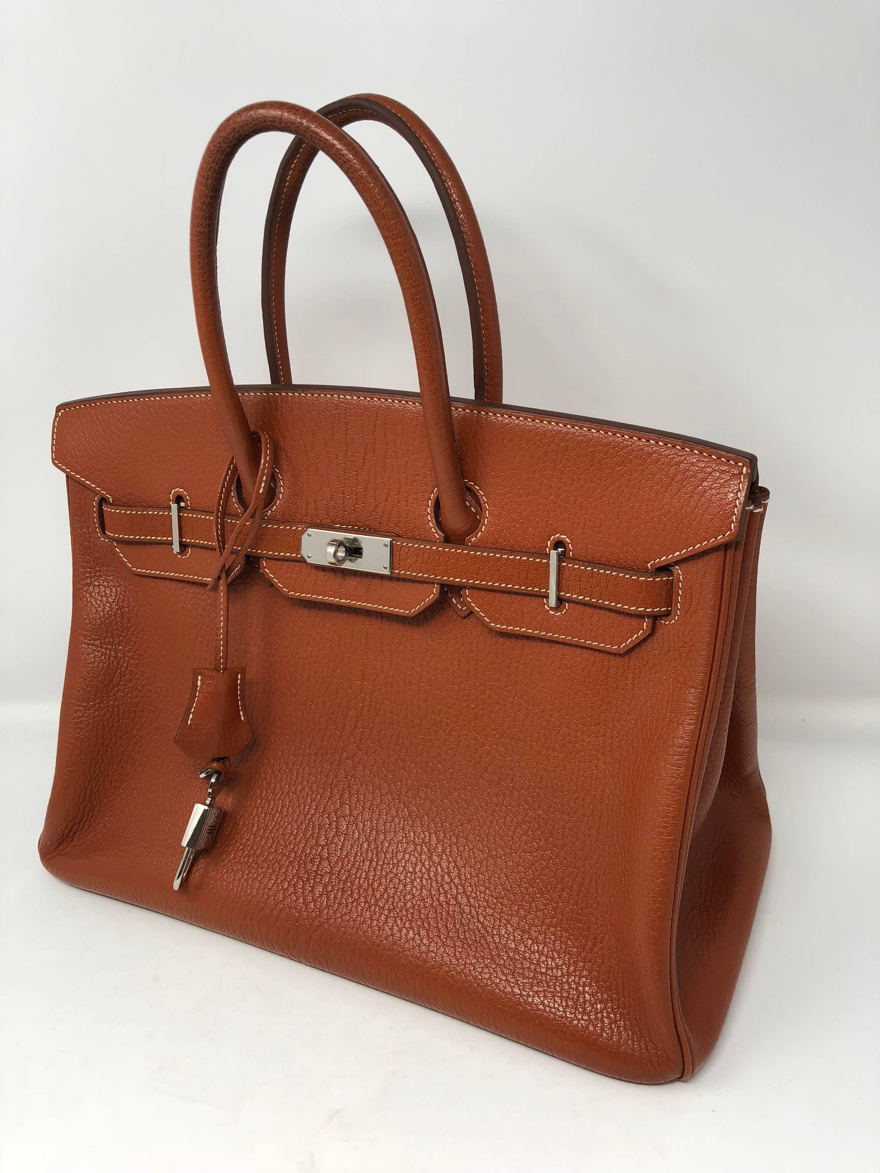 Hermes Potiron Orange Birkin 35 Bag 7
