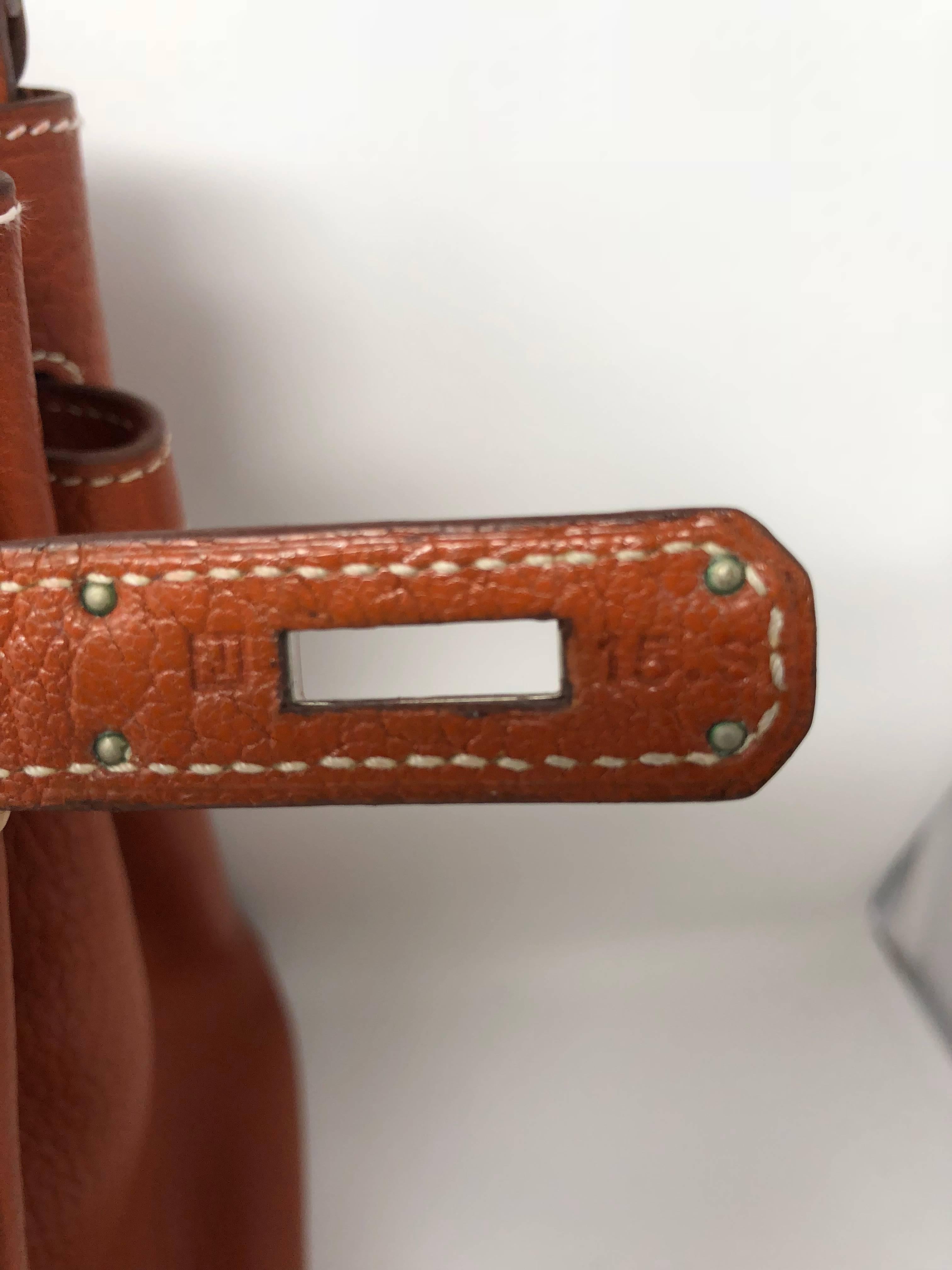 Hermes Potiron Orange Birkin 35 Bag In Excellent Condition In Athens, GA