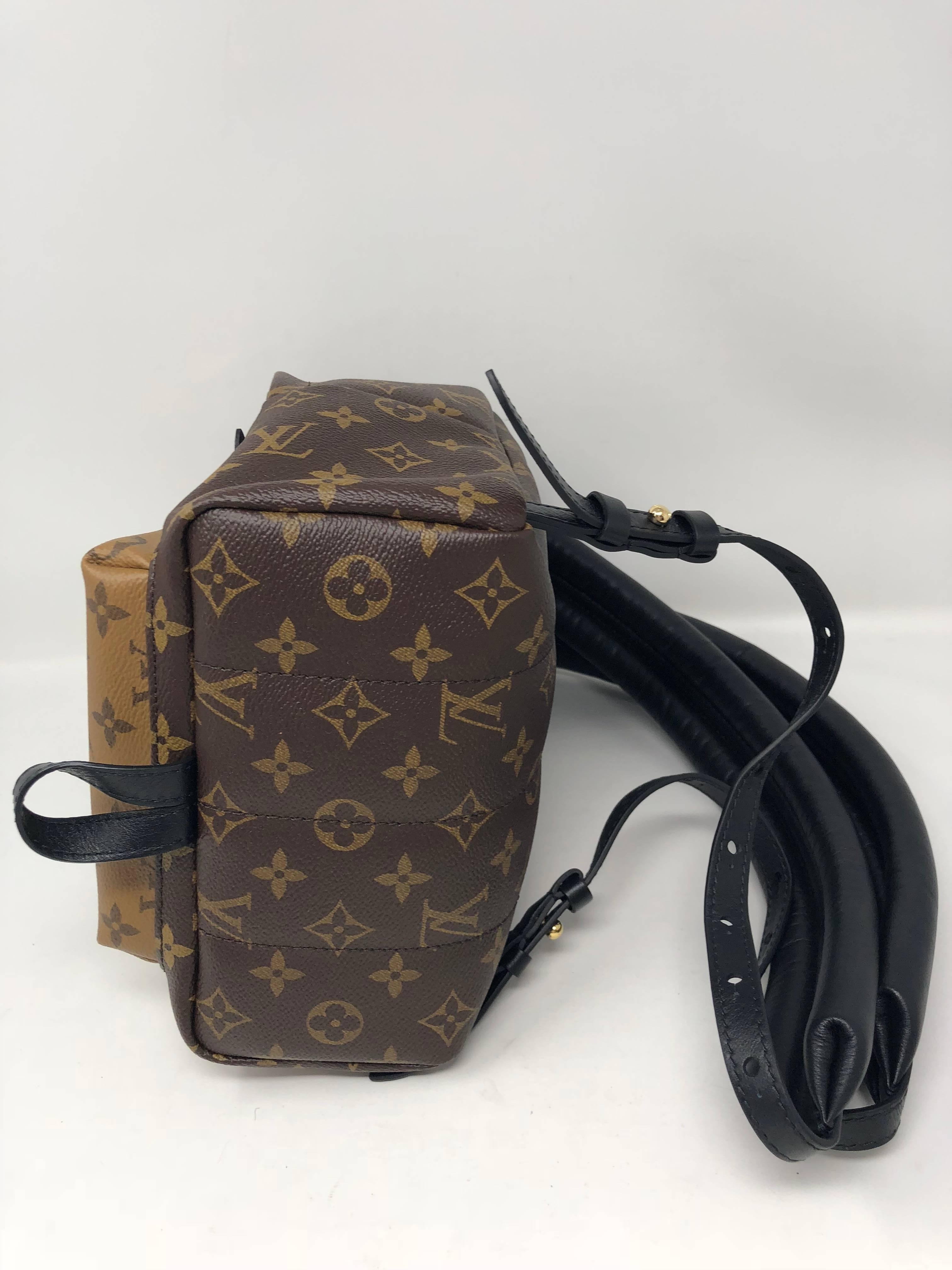 Black Louis Vuitton Reverse Palm Springs Backpack PM