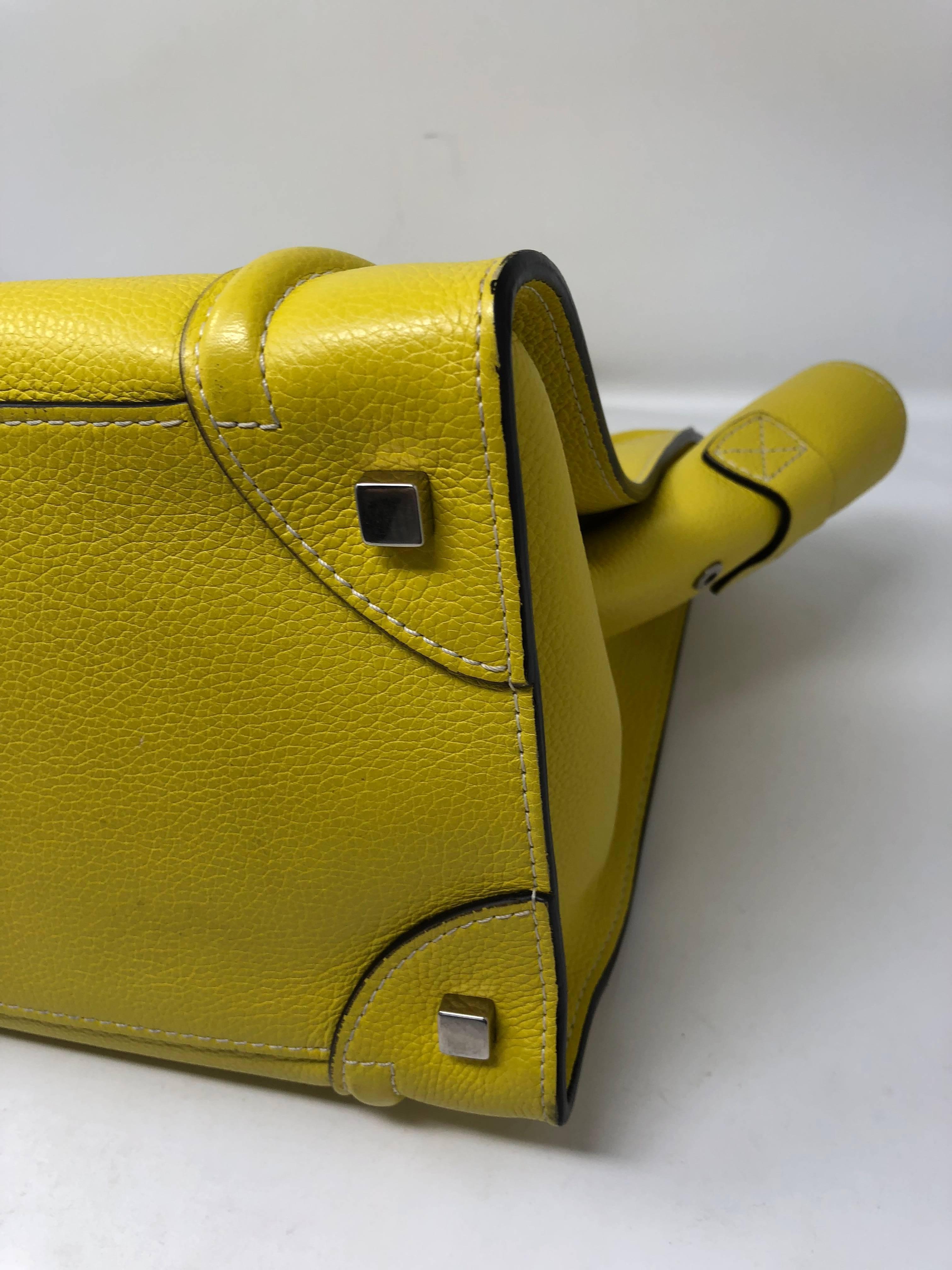 Celine Yellow Mini Luggage 4
