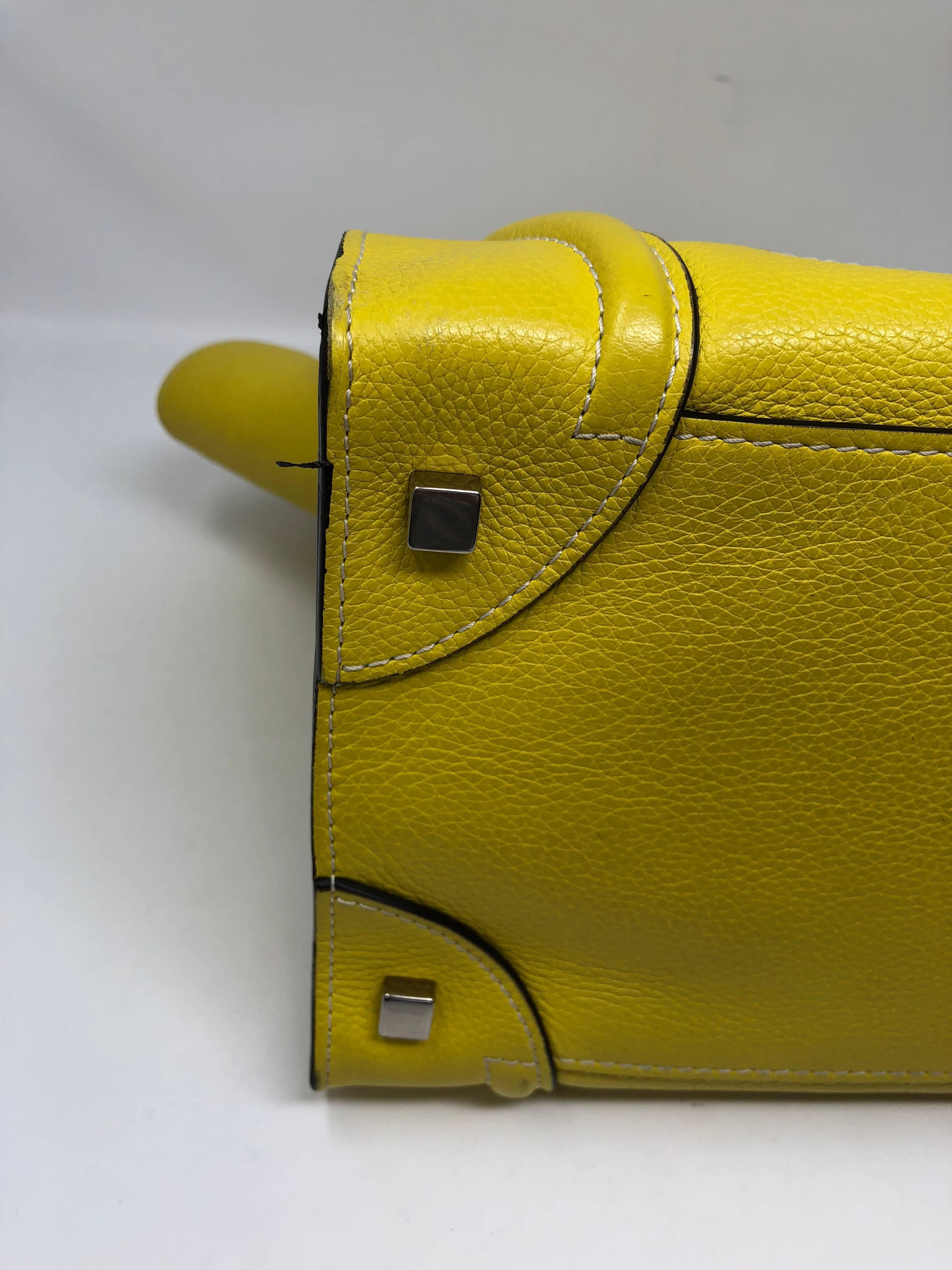 Celine Yellow Mini Luggage 5