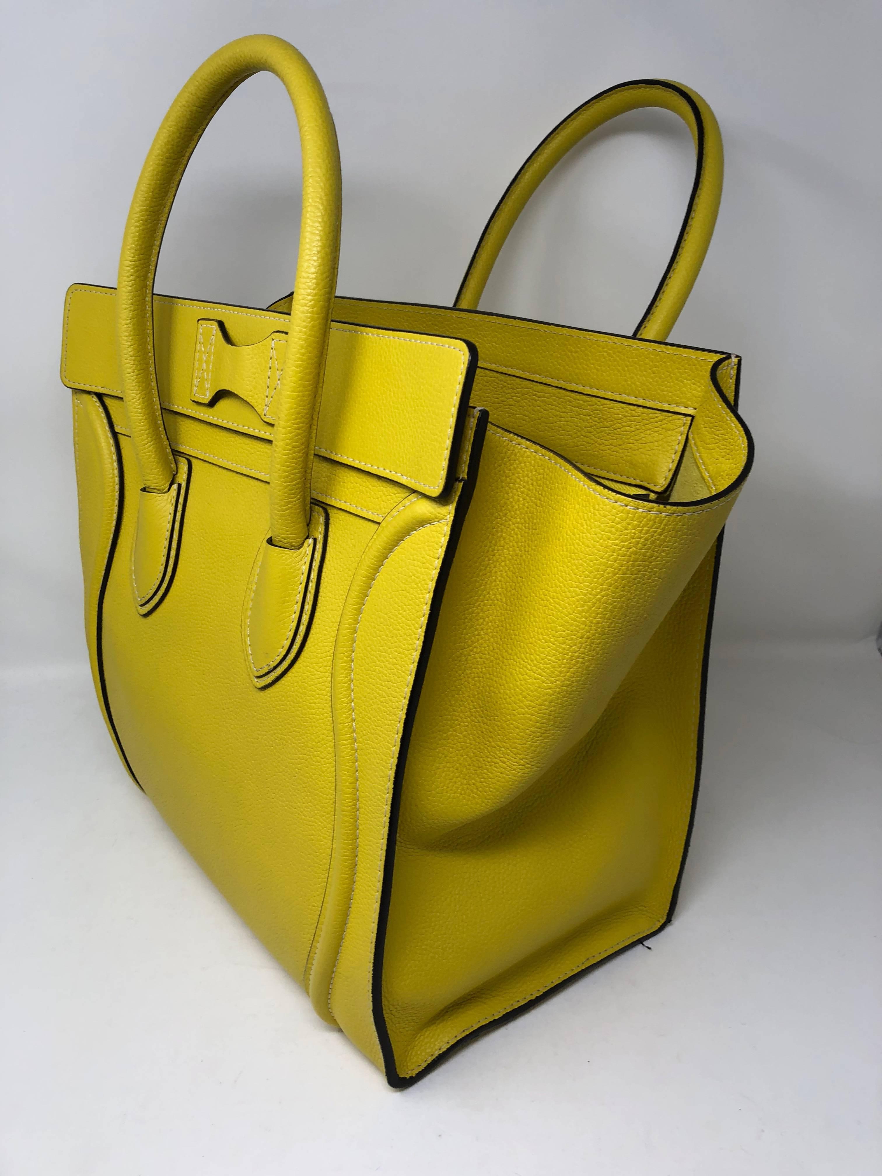 Celine Yellow Mini Luggage 1