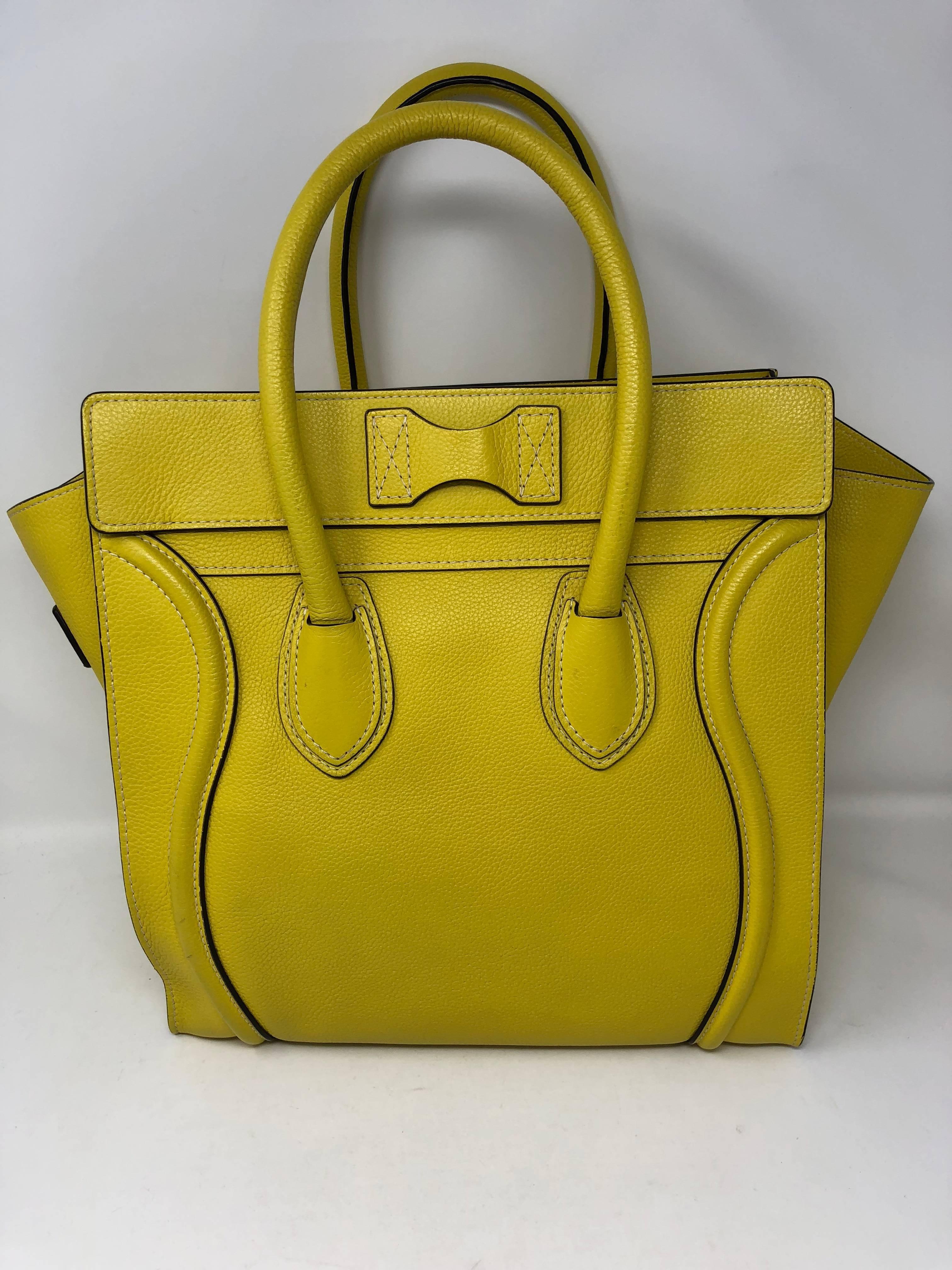 Women's or Men's Celine Yellow Mini Luggage