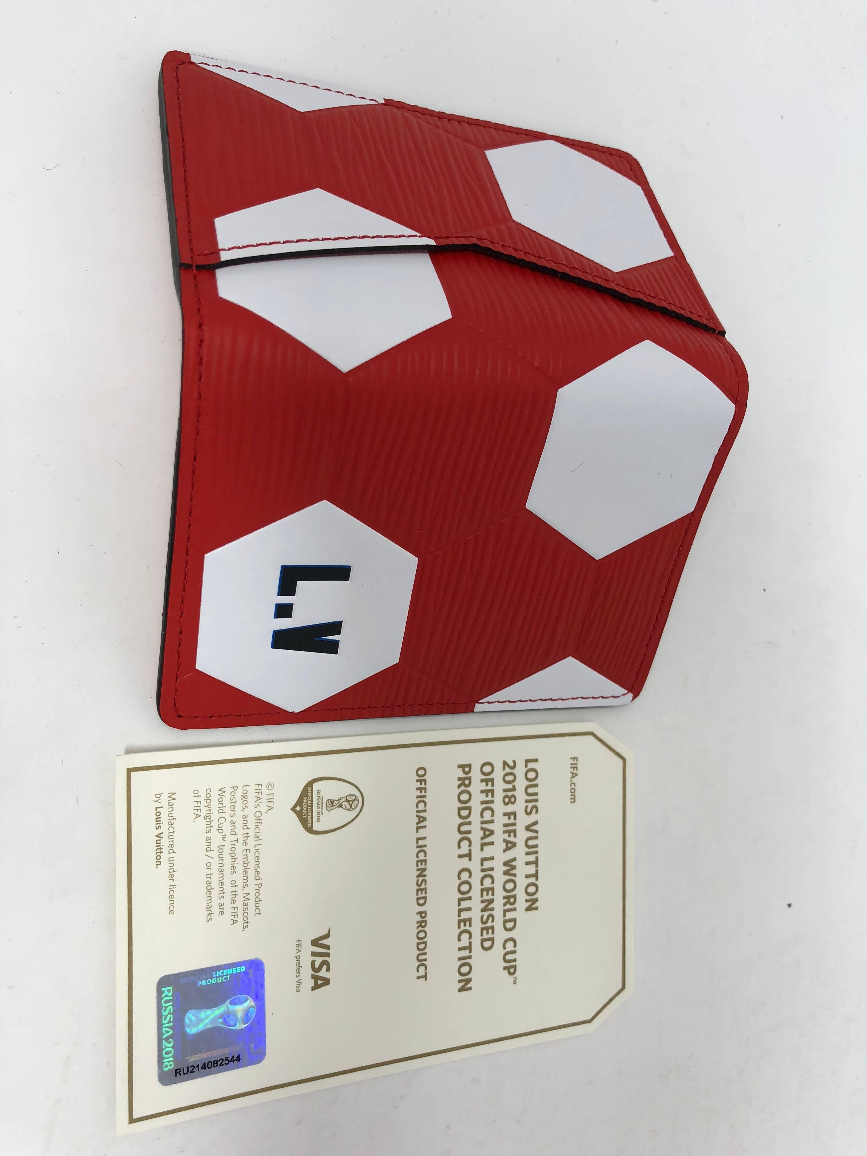 Women's or Men's Louis Vuitton Red Pocket Organizer FIFA World Cup Collection 