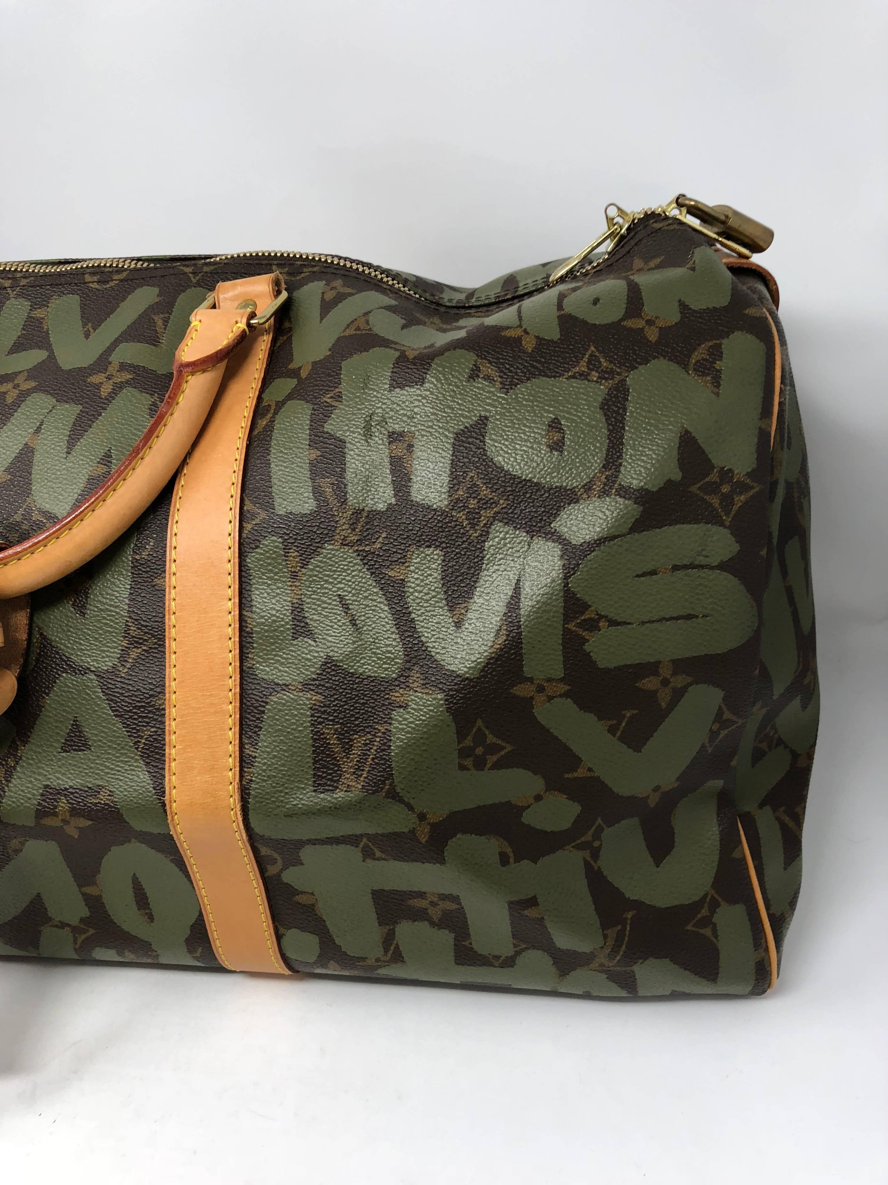 Louis Vuitton Stephen Sprouse Graffiti 50 Keepall  In Excellent Condition In Athens, GA