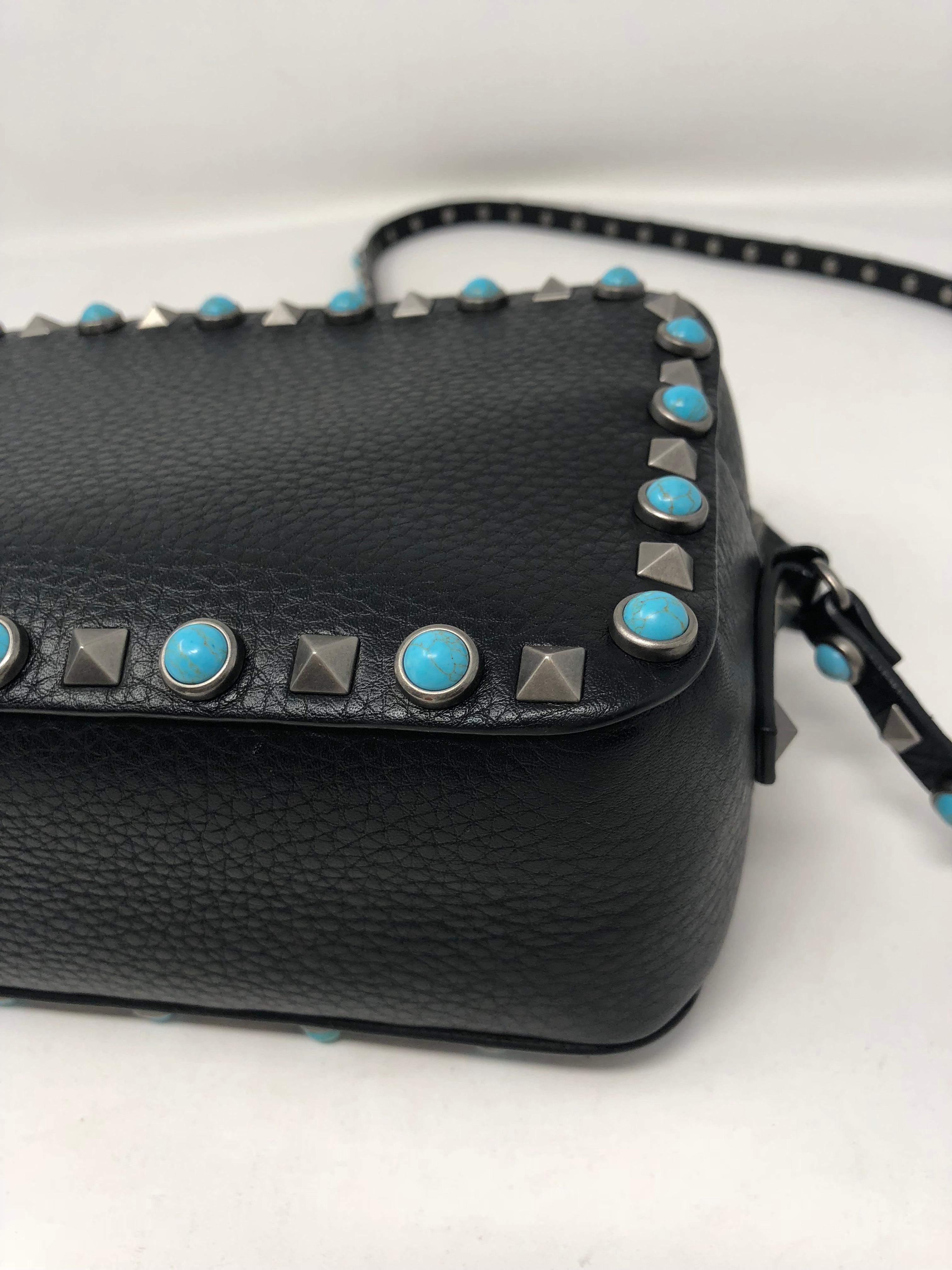 Valentino Rockstud Turquoise Stone Crossbody Bag 2