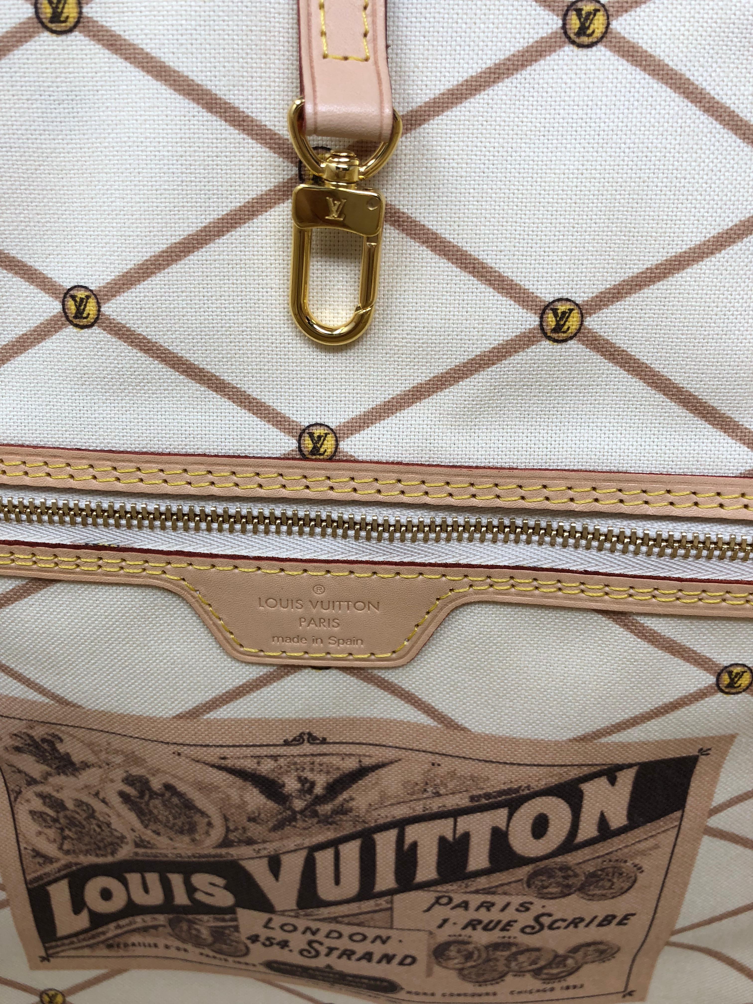 Louis Vuitton Miami Special Trunks Neverfull MM Damier Azur Bag 6