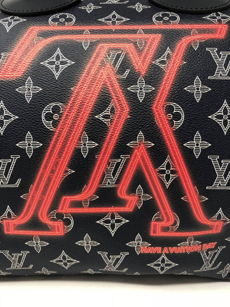 Preowned Authentic Louis Vuitton Monogram Upside Down Keepall Bandouliere  40 Ink
