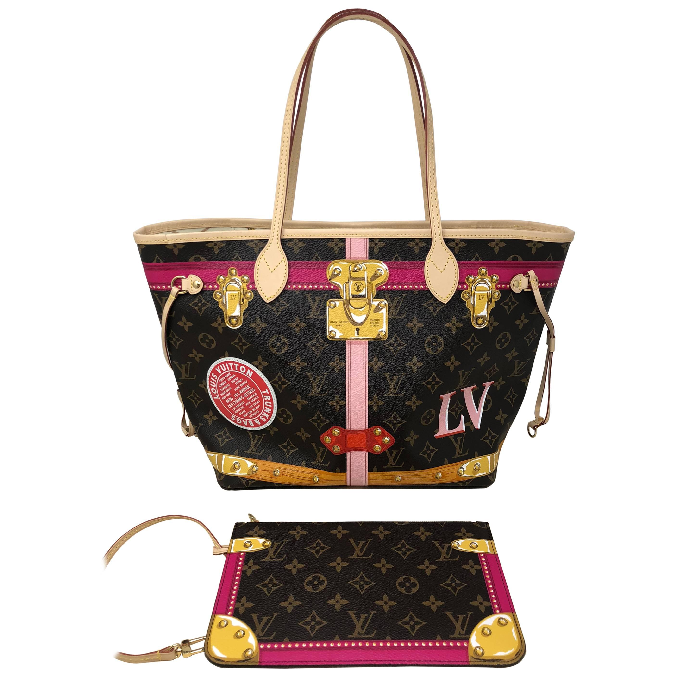 Louis Vuitton Neverfull MM Summer Trunk Hawaii Limited Edition Used (6