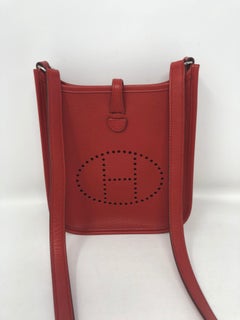 Hermes Red Evelyne TPM Crossbody Bag