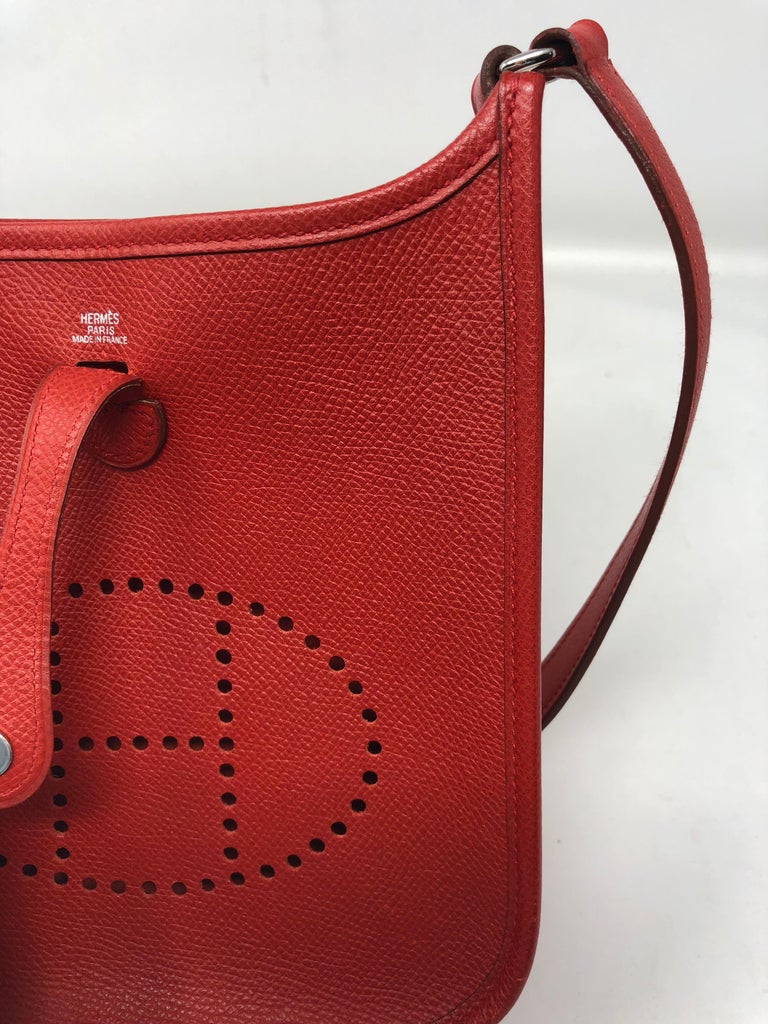 hermes evelyne bag red