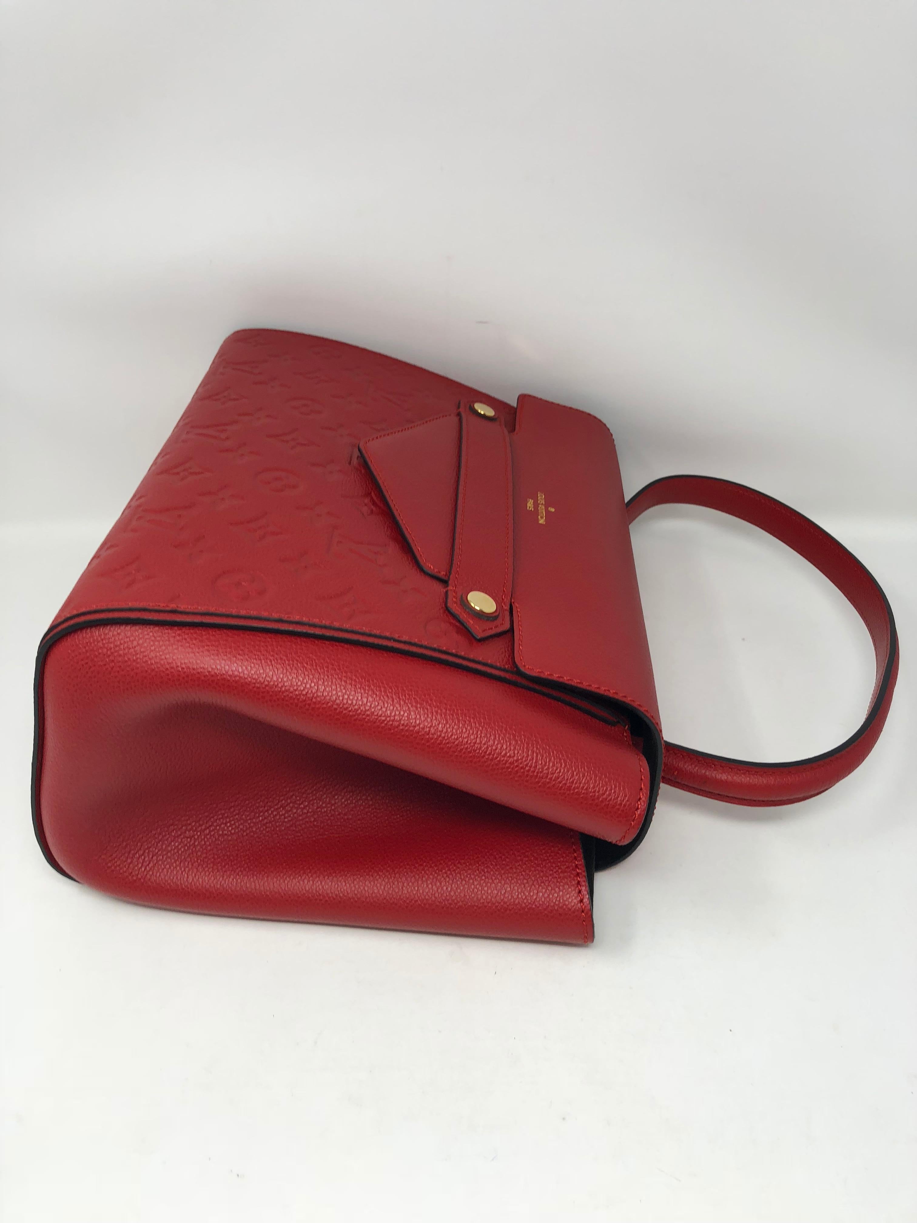Red Louis Vuitton Eimpreinte Trocadero Bag 5