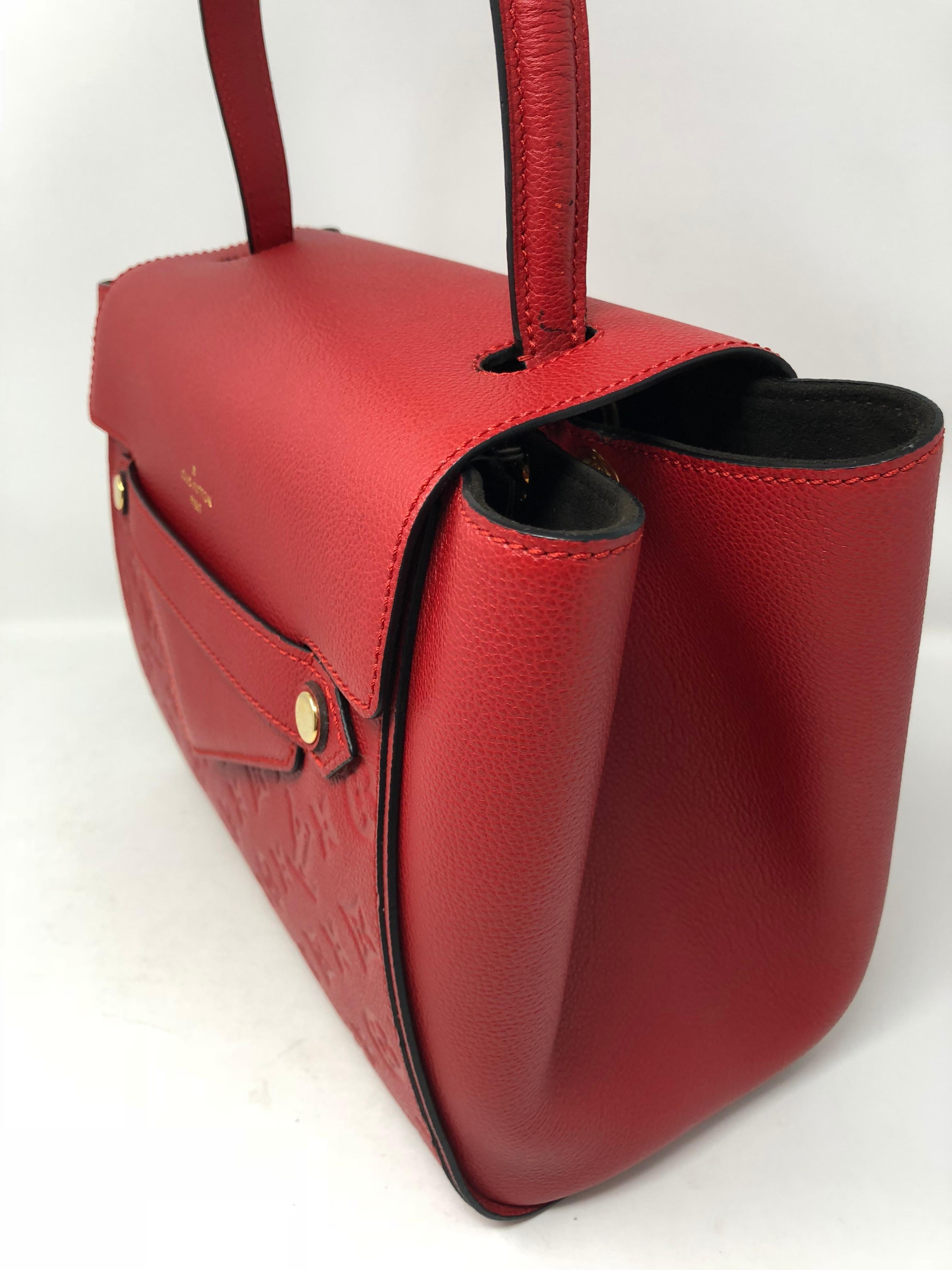 Red Louis Vuitton Eimpreinte Trocadero Bag In Excellent Condition In Athens, GA