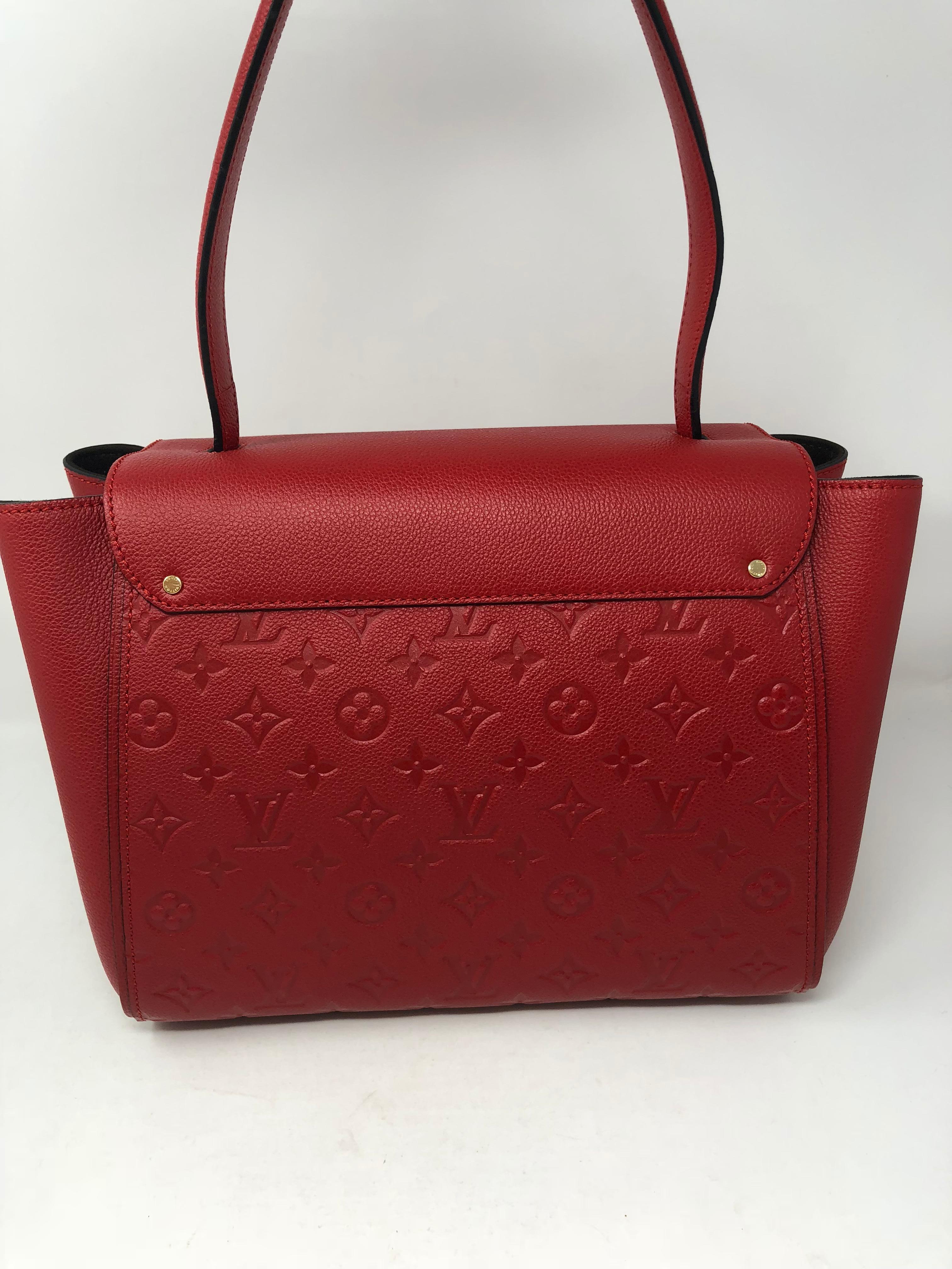 Red Louis Vuitton Eimpreinte Trocadero Bag 1