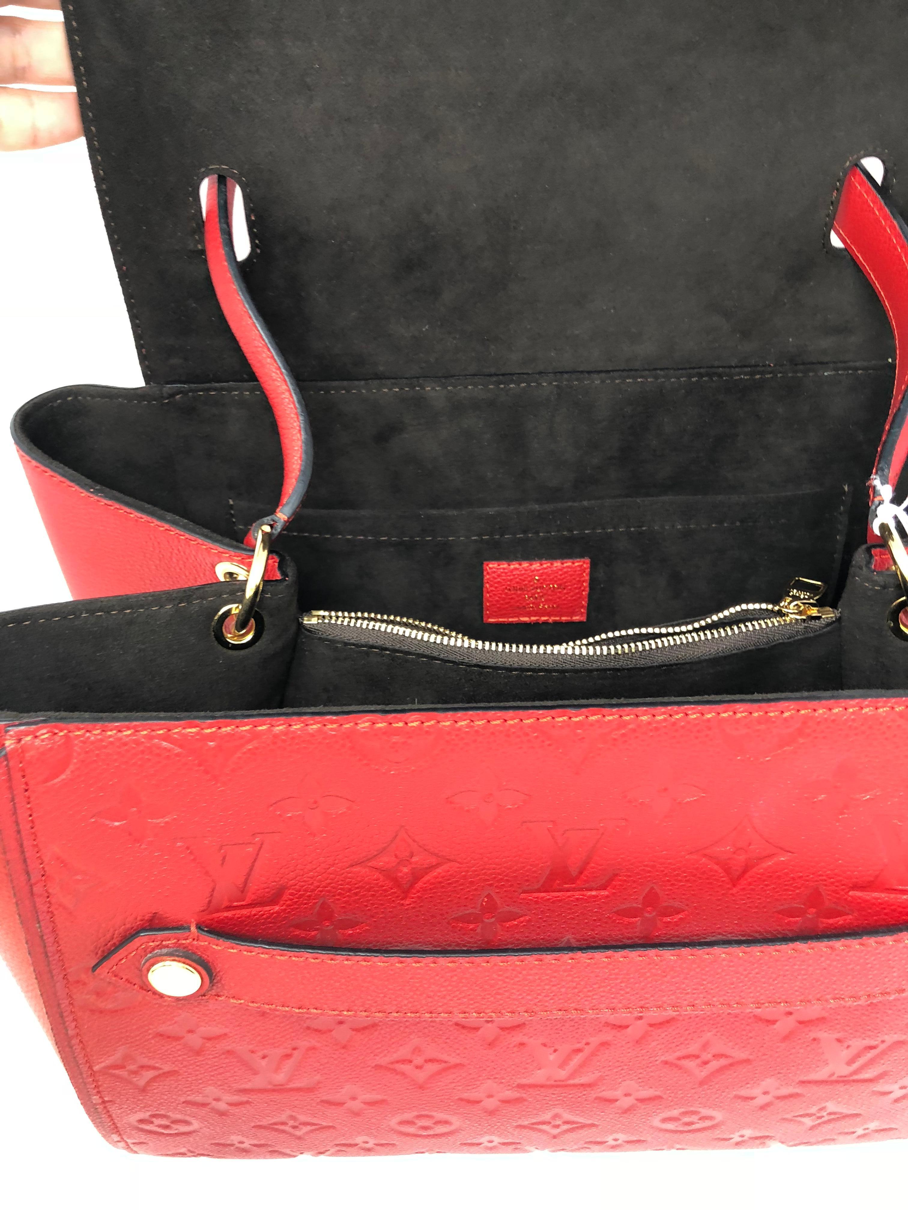 Red Louis Vuitton Eimpreinte Trocadero Bag 6