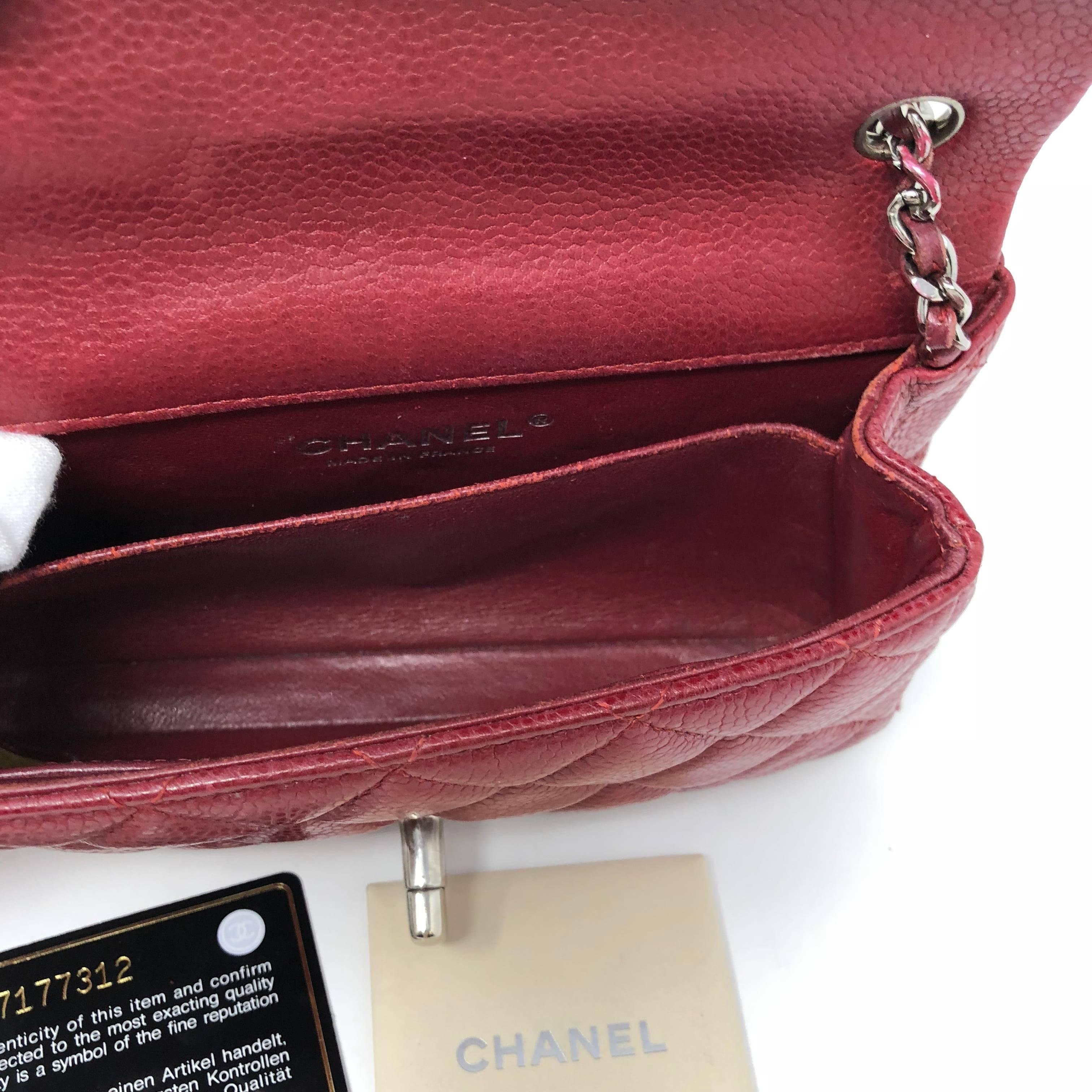 Red Chanel Mini Mini Leather Crossbody Bag 1