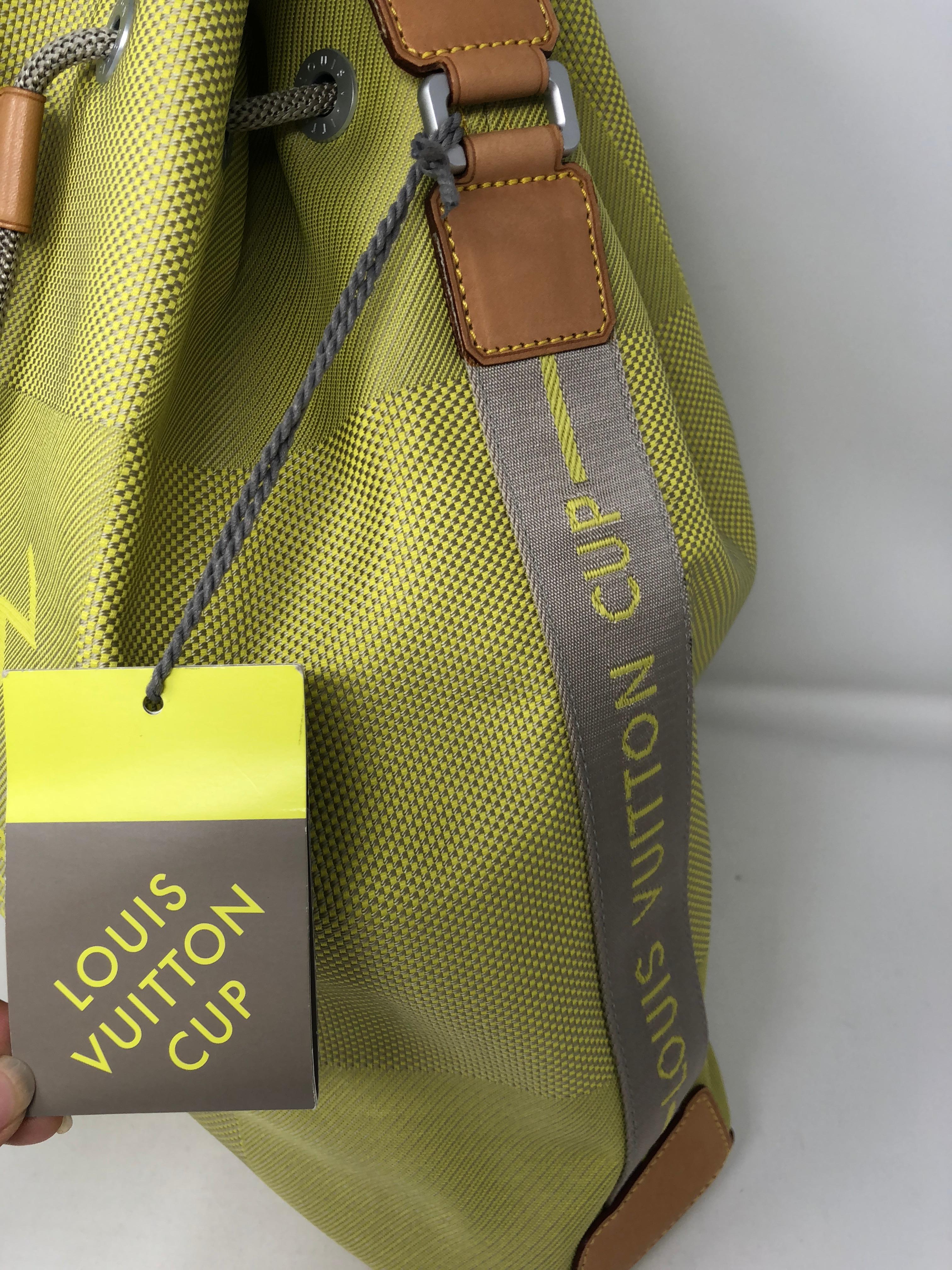 Louis Vuitton Cup Lime Green Damier Geant Noe Bag 2