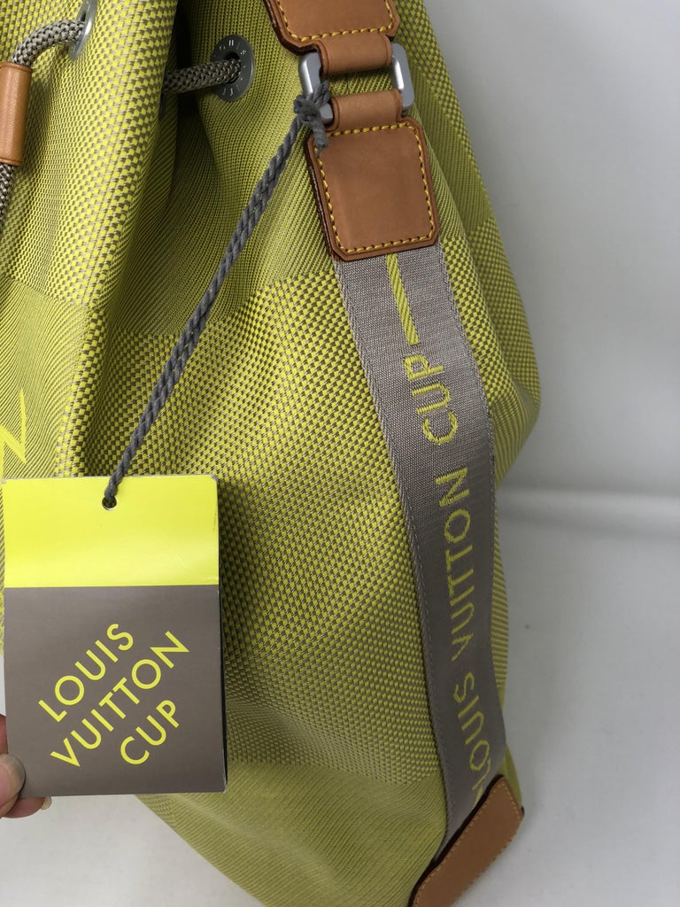 Limited Edition Louis Vuitton Cup Lime Green Damier - Depop