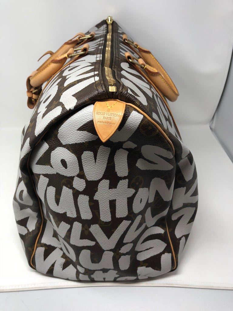 Louis Vuitton Orange x Stephen Sprouse Monogram Graffiti Keepall 50 Cloth  ref.916551 - Joli Closet