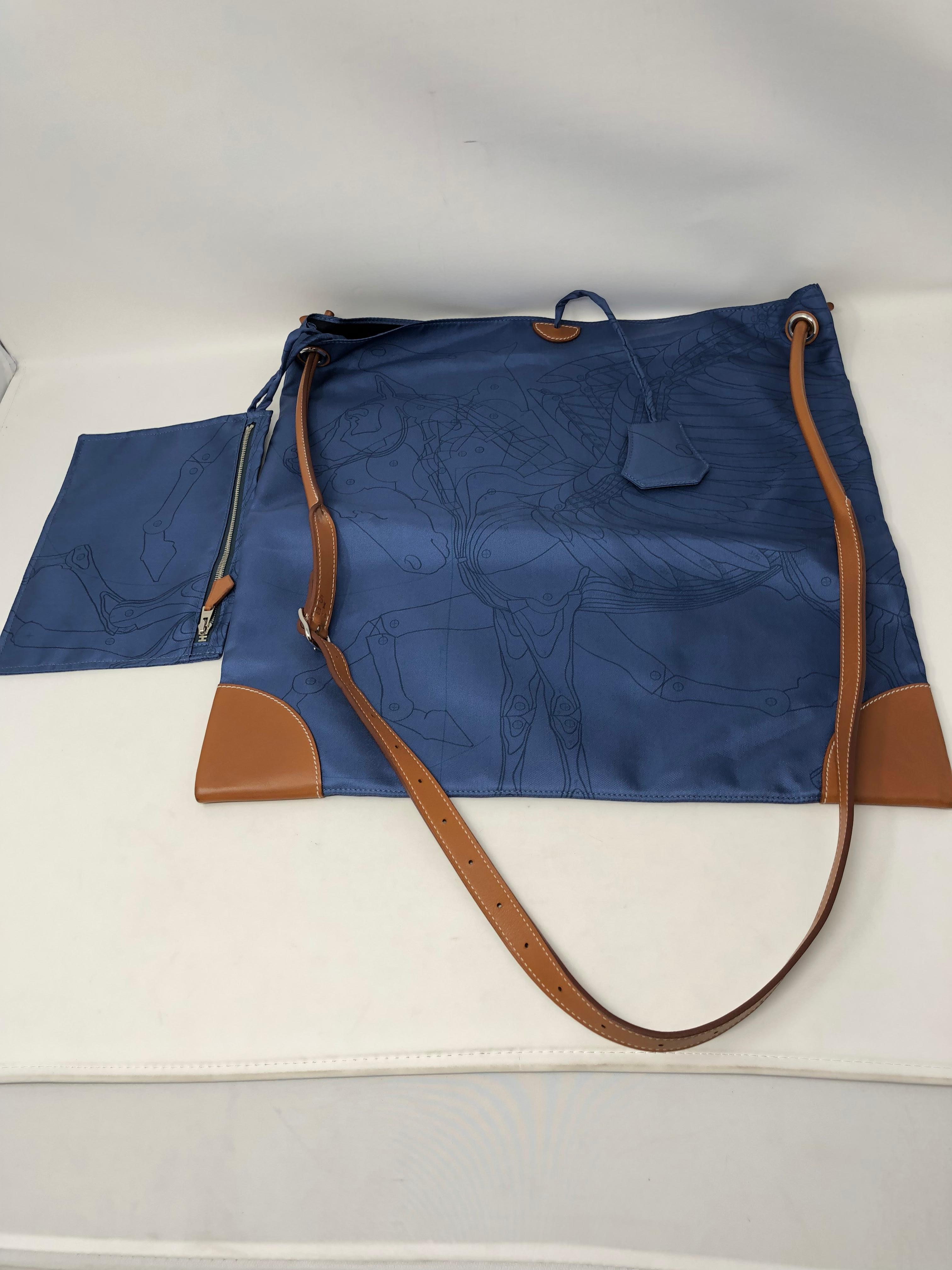 Women's or Men's Hermes Blue Silky City Bag