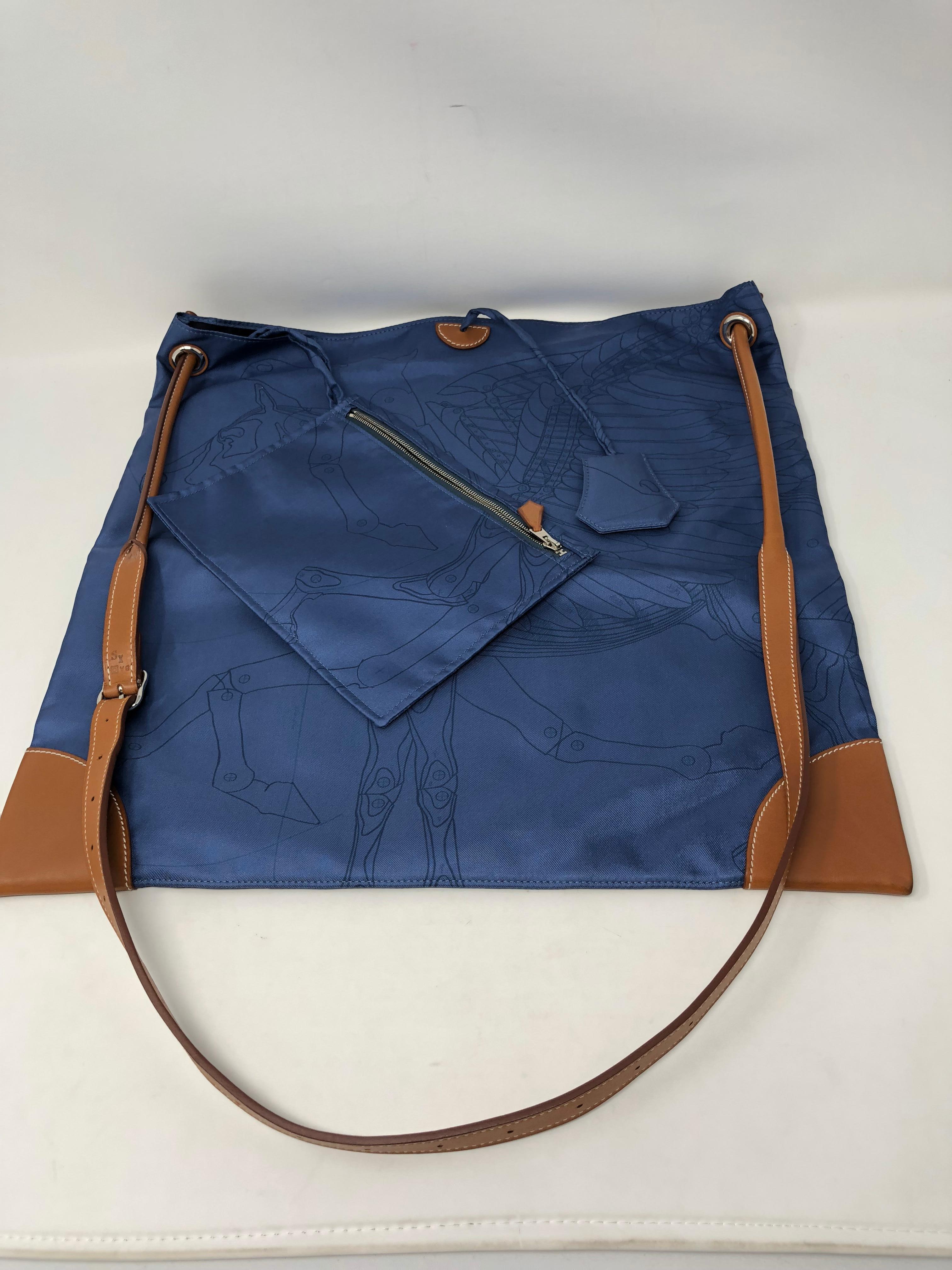 Hermes Blue Silky City Bag 4
