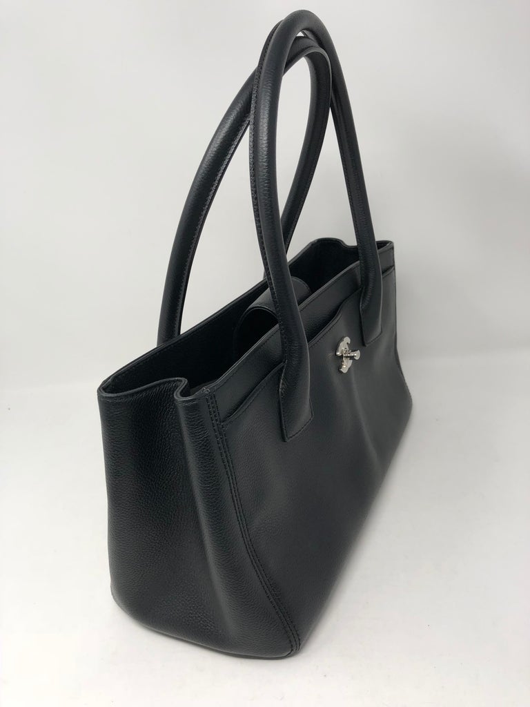 Chanel Black Leather Small Cerf Executive Tote Chanel