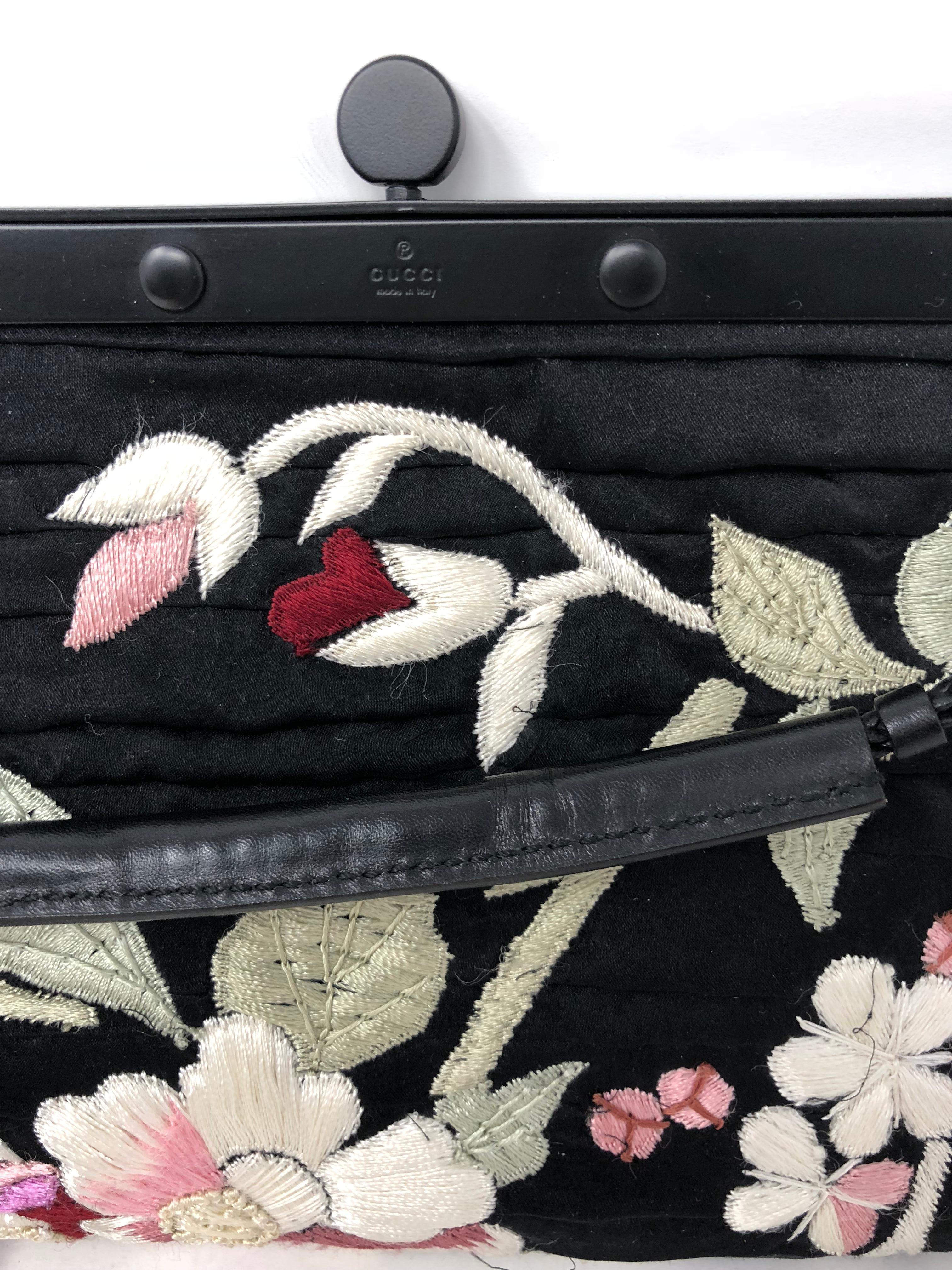 Gucci embroidered Evening Bag In New Condition In Athens, GA