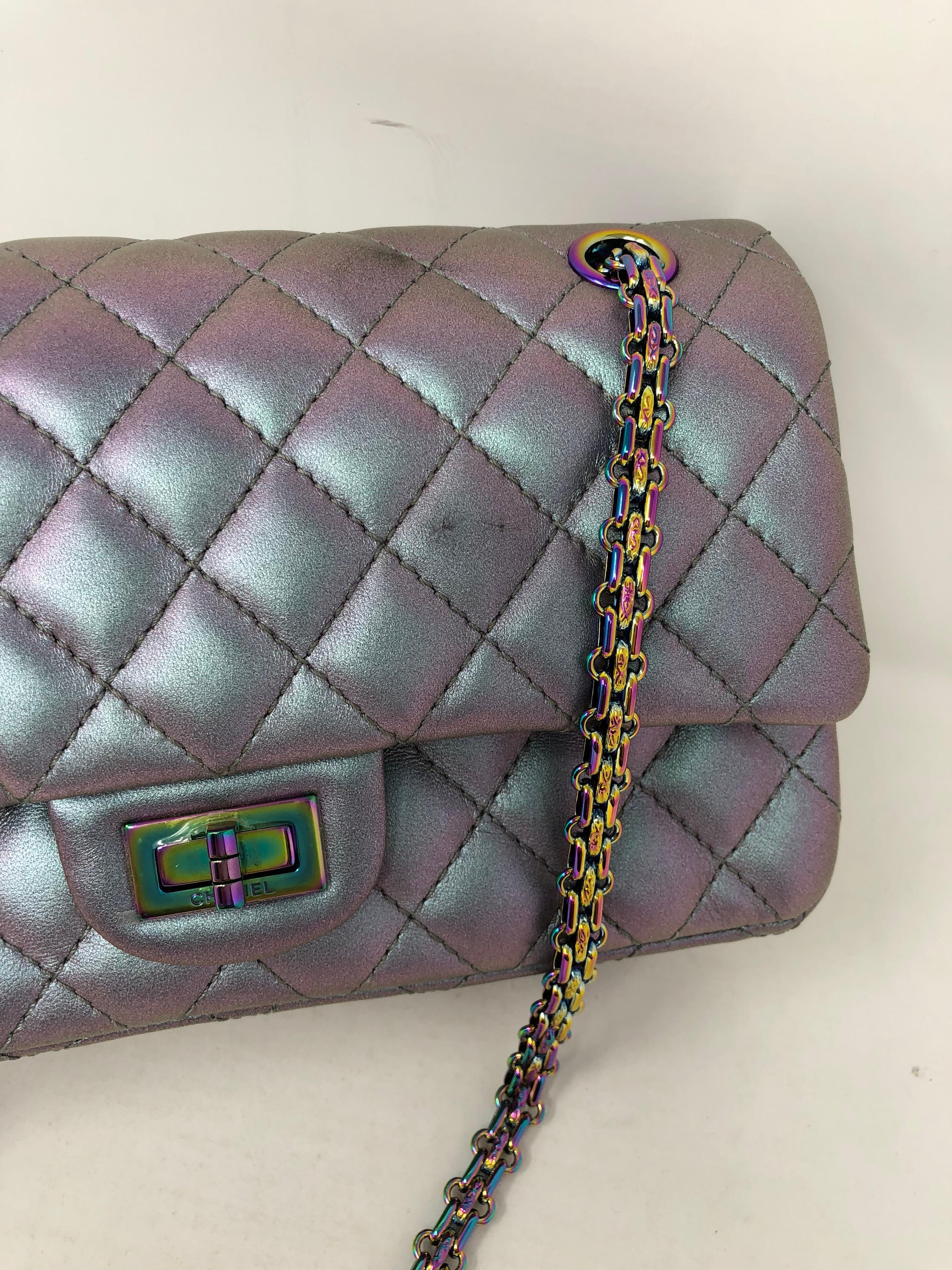 Chanel Iridescent Reissue 2.55 Double Flap  In Good Condition In Athens, GA