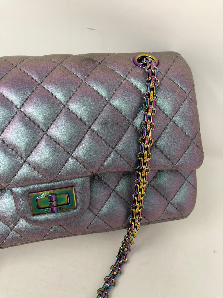 Chanel Iridescent Reissue 2.55 Double Flap at 1stDibs
