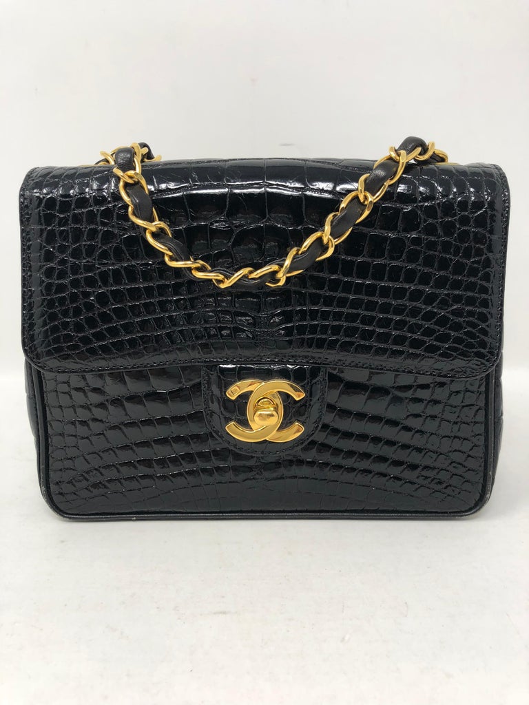 Chanel Black Crocodile Vintage Mini Bag at 1stDibs | chanel crocodile ...