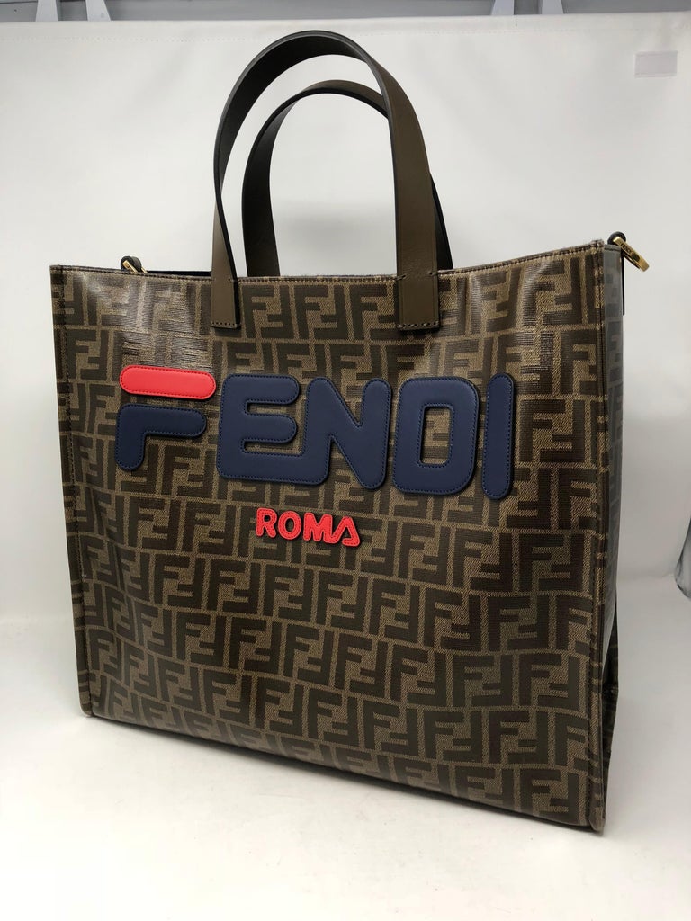 Fendi X Fila Tess Shopper Tote at 1stDibs | filatess, fendi fila tote