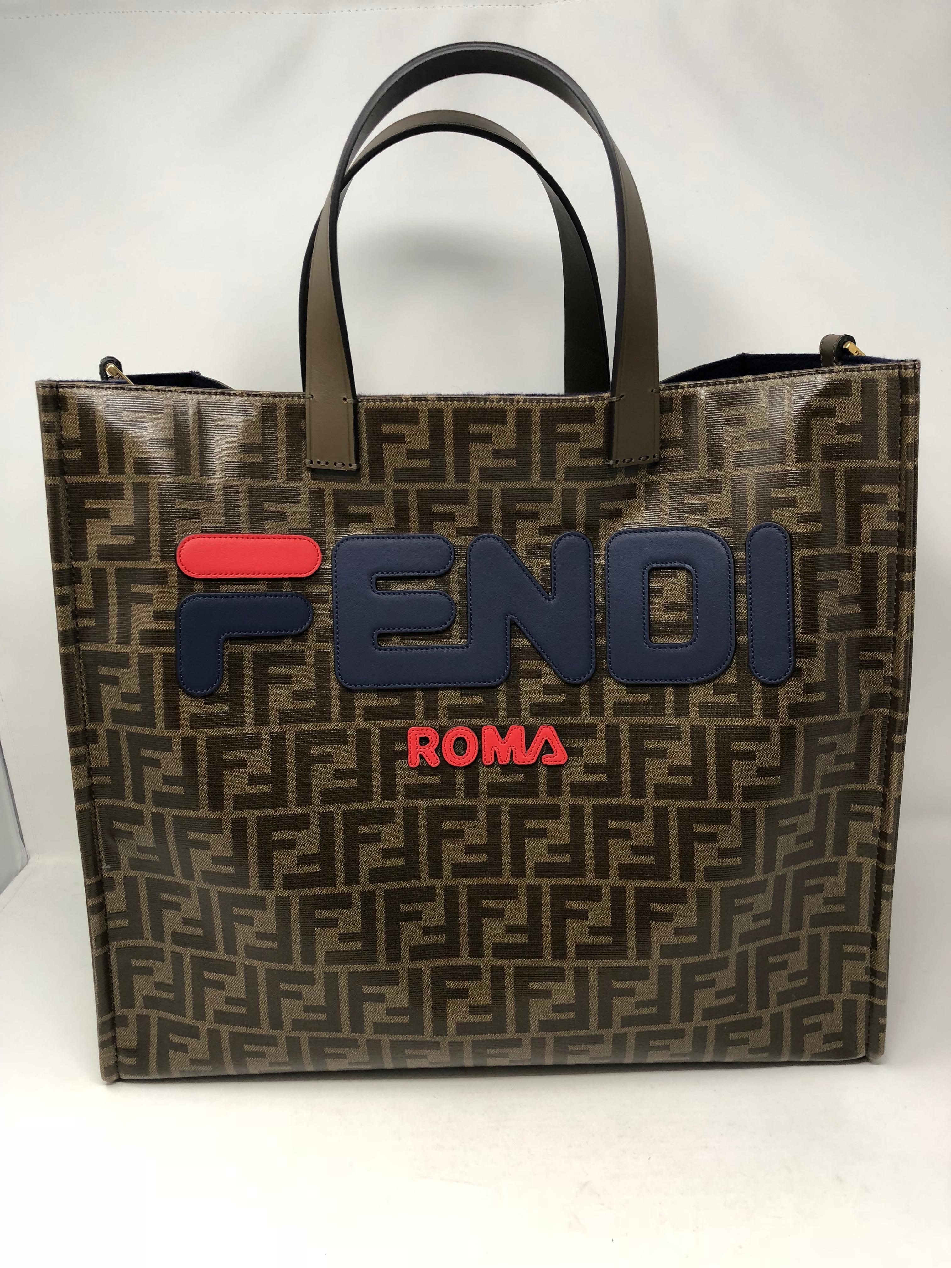 Fendi X Fila Tess Shopper Tote  1