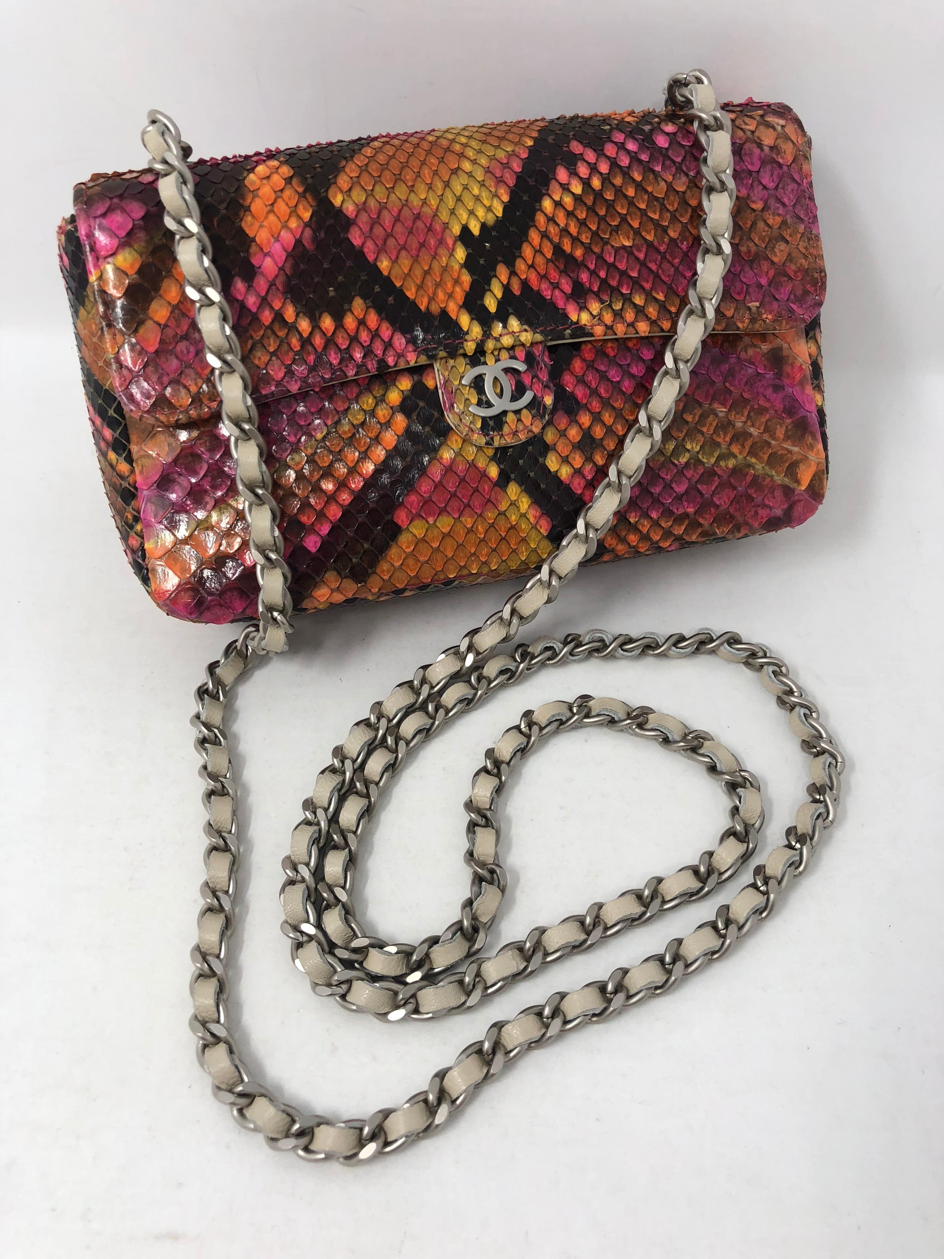 Chanel Python Mini Multicolor Crossbody Bag In New Condition In Athens, GA