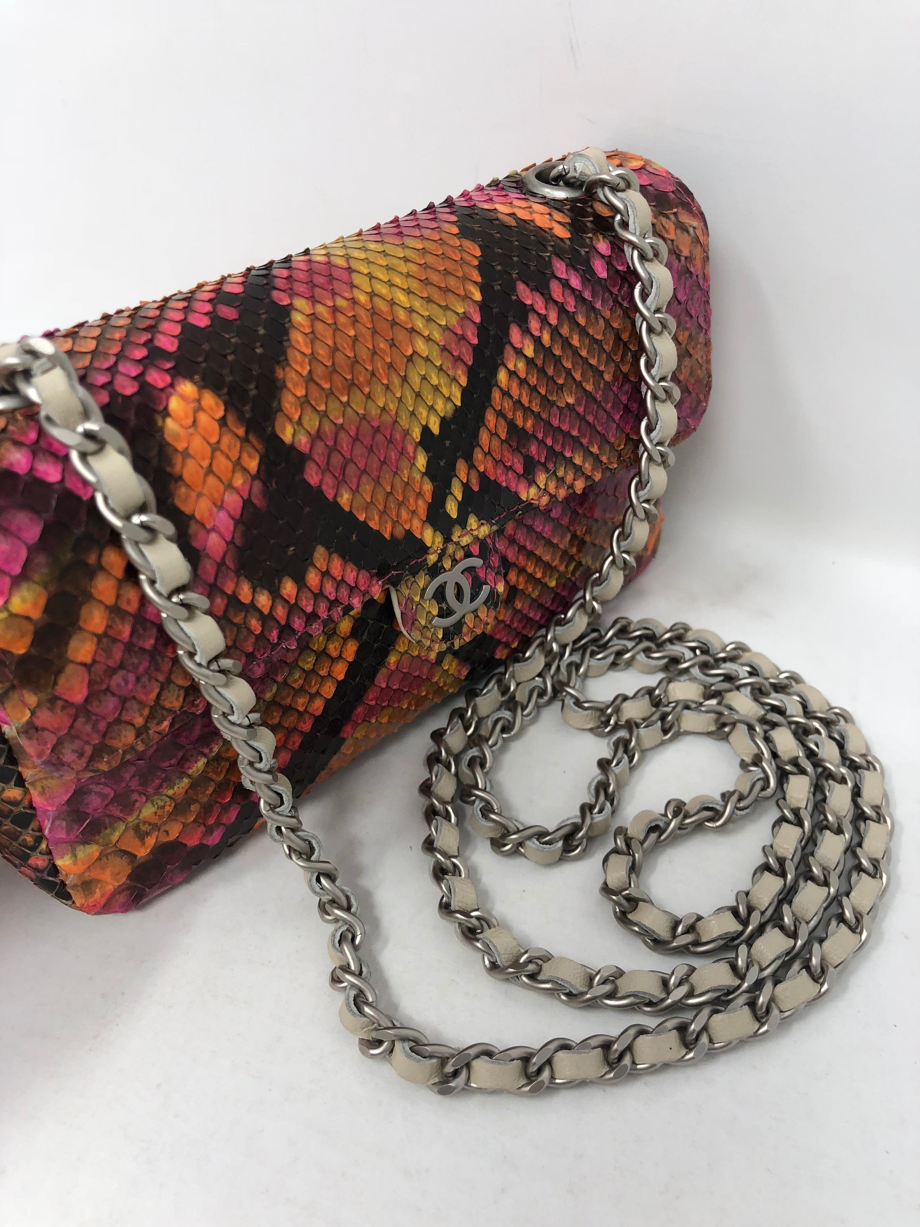 Women's or Men's Chanel Python Mini Multicolor Crossbody Bag