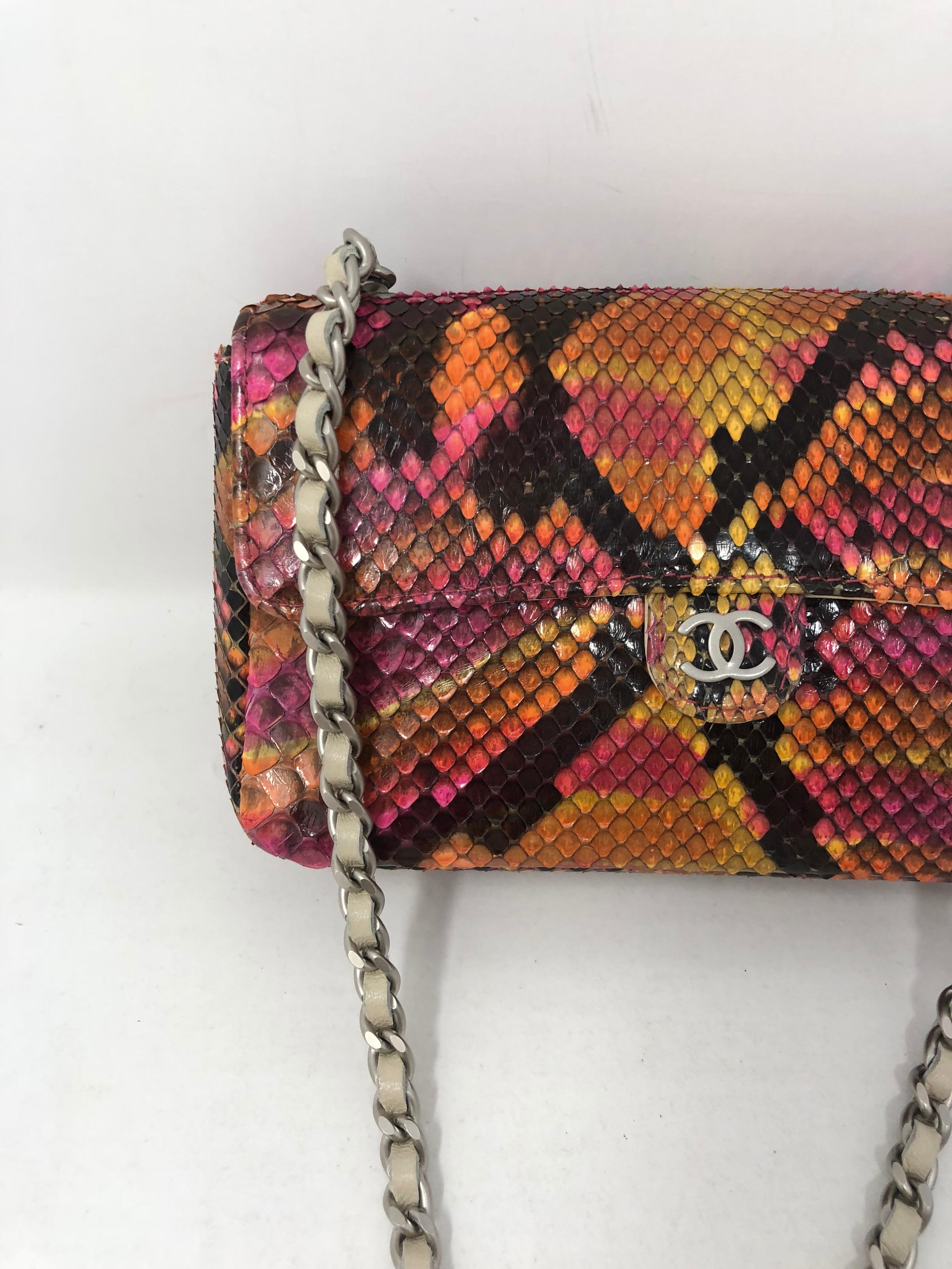 Brown Chanel Python Mini Multicolor Crossbody Bag