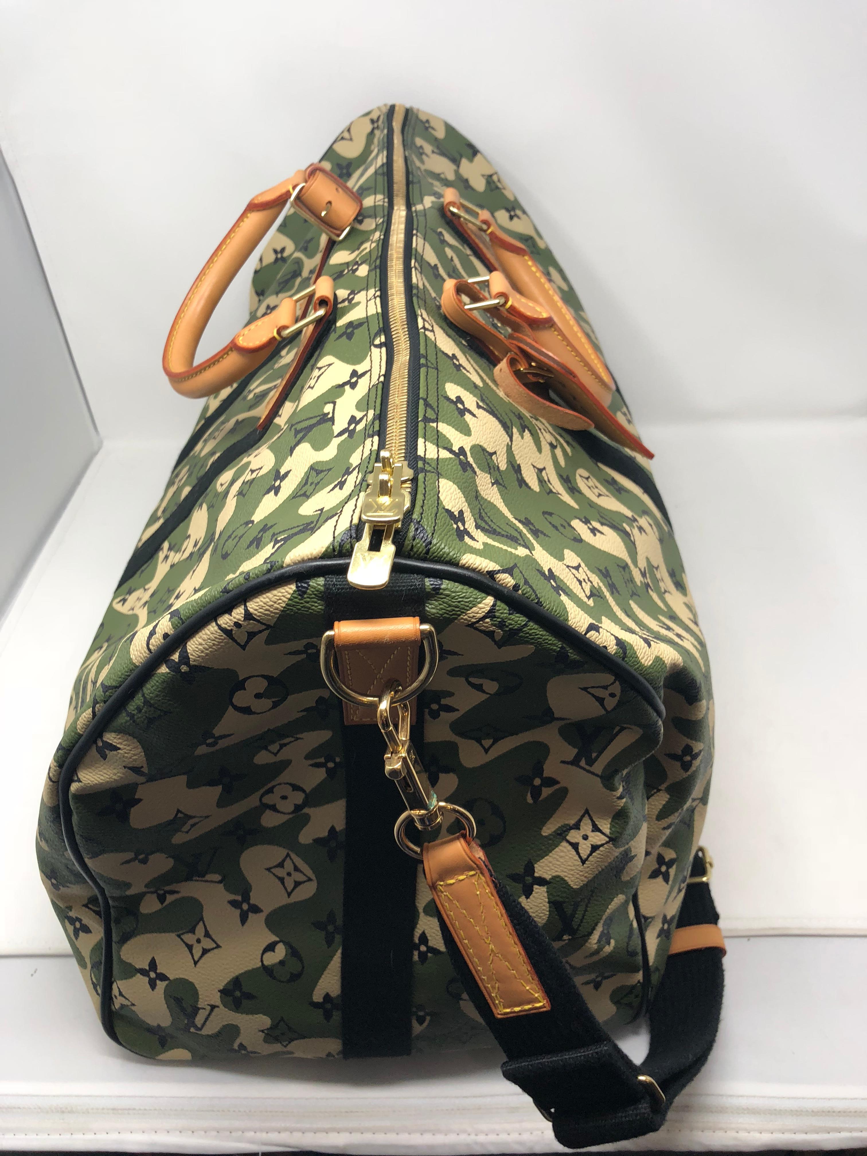 Louis Vuitton Limited Edition Monogramouflage Canvas Keepall 55  1