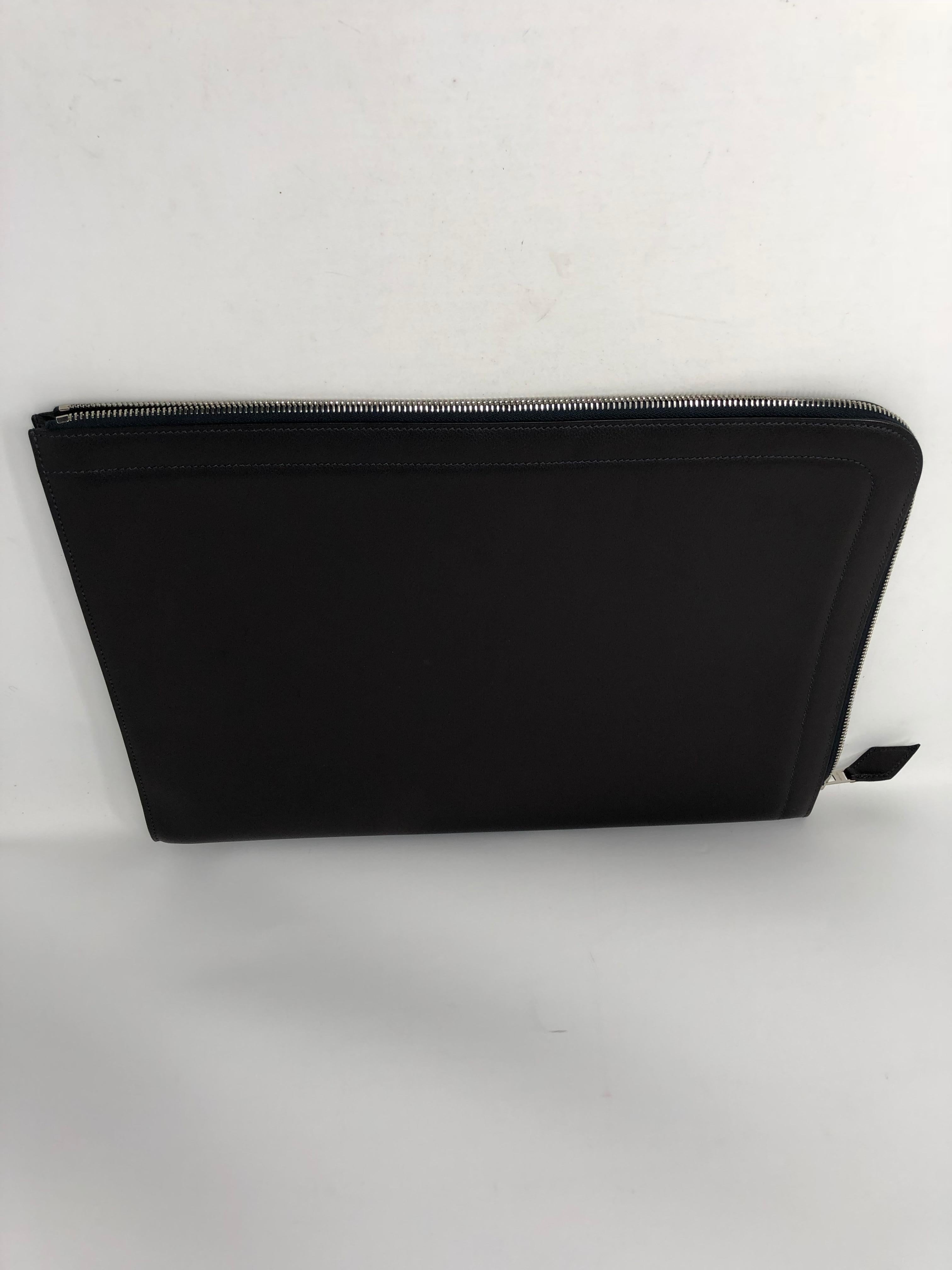 Hermes Bleu Indigo Zip Computer Laptop Sleeve Case 5