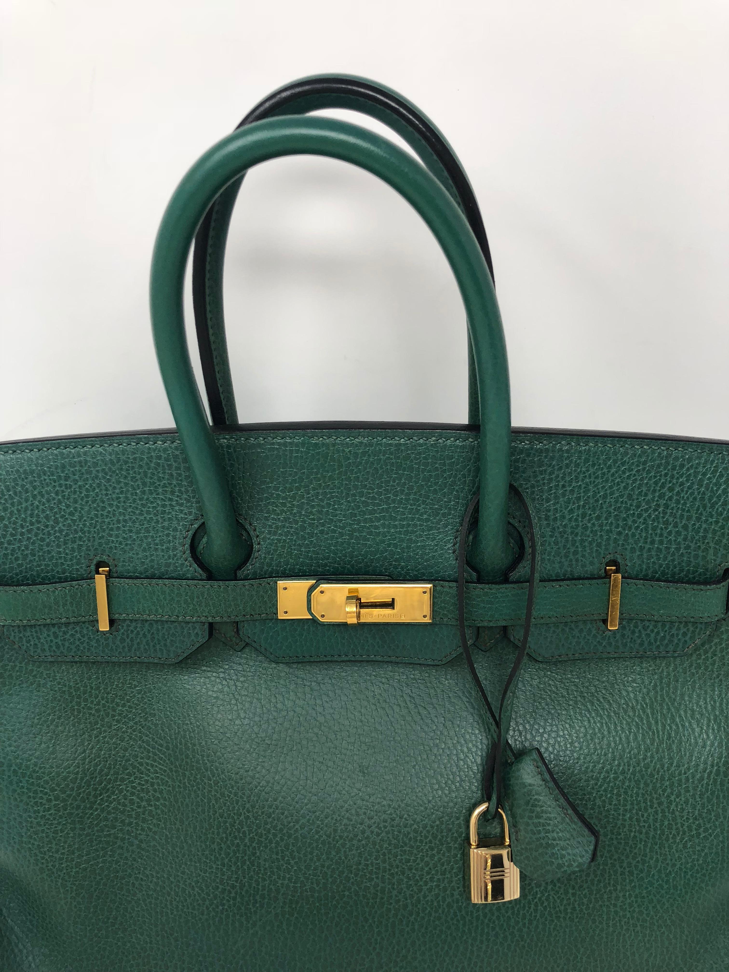 Hermes Green Vert Bengale Birkin 35 Bag 7