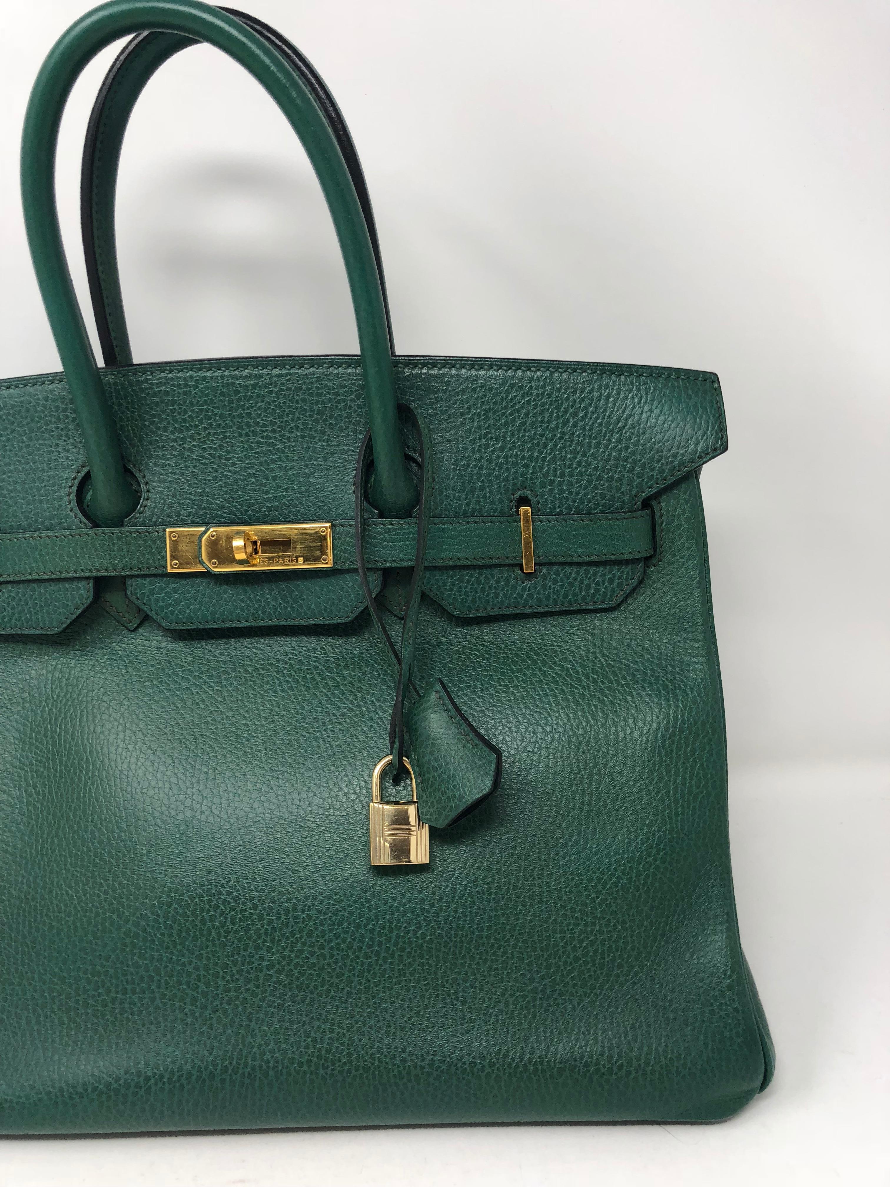 Hermes Green Vert Bengale Birkin 35 Bag 5