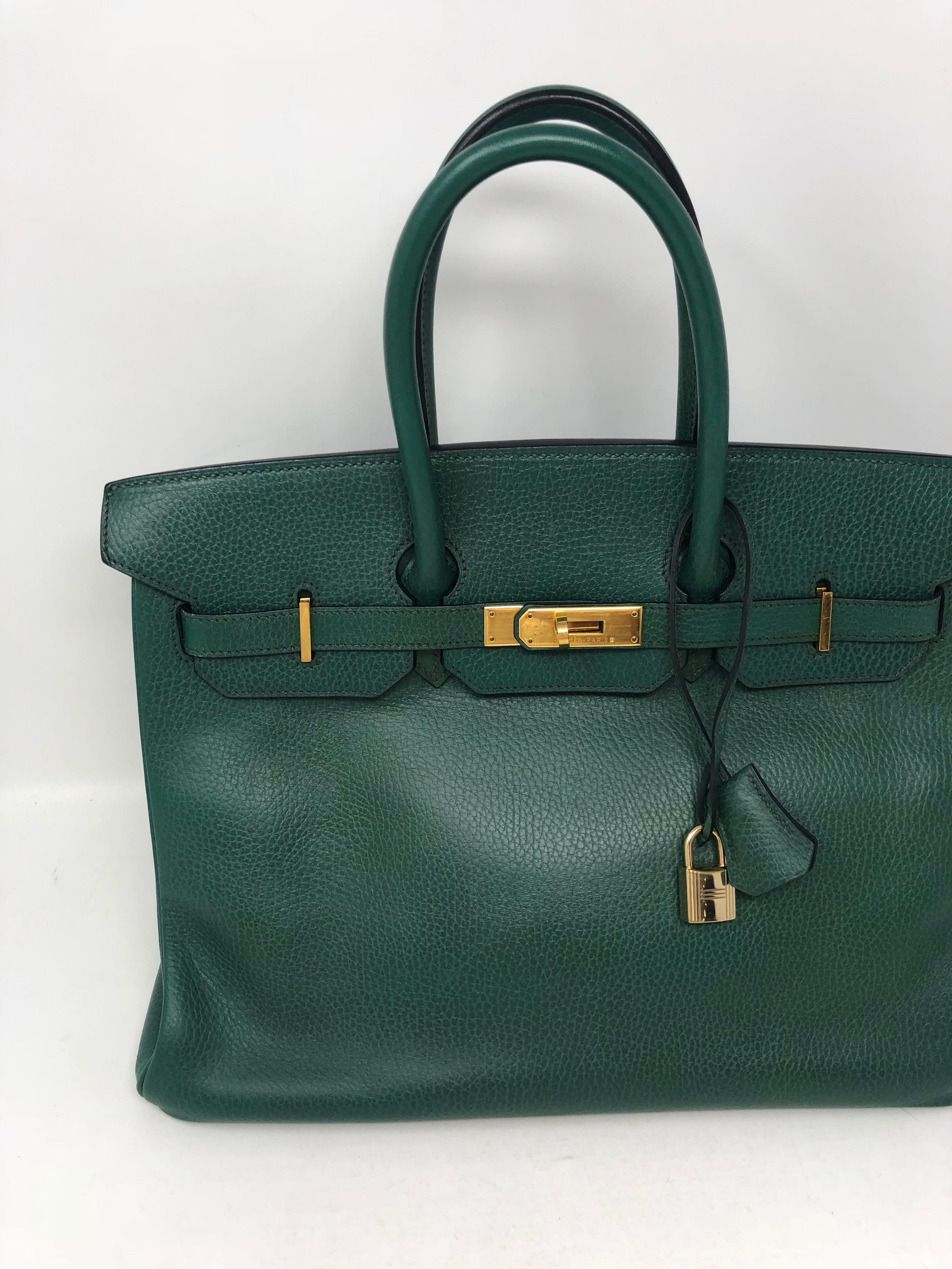 Hermes Green Vert Bengale Birkin 35 Bag 6