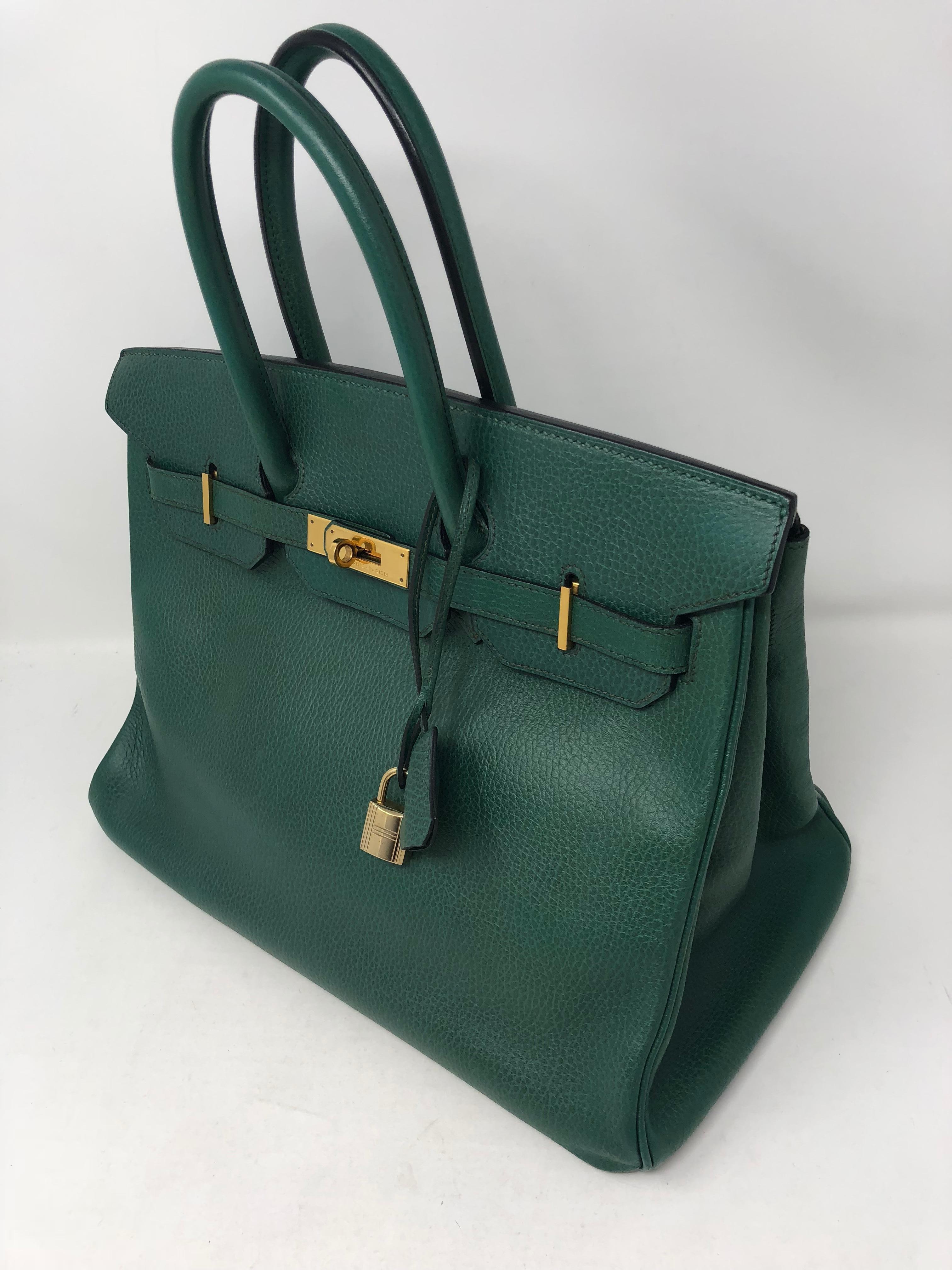 Hermes Green Vert Bengale Birkin 35 Bag 8