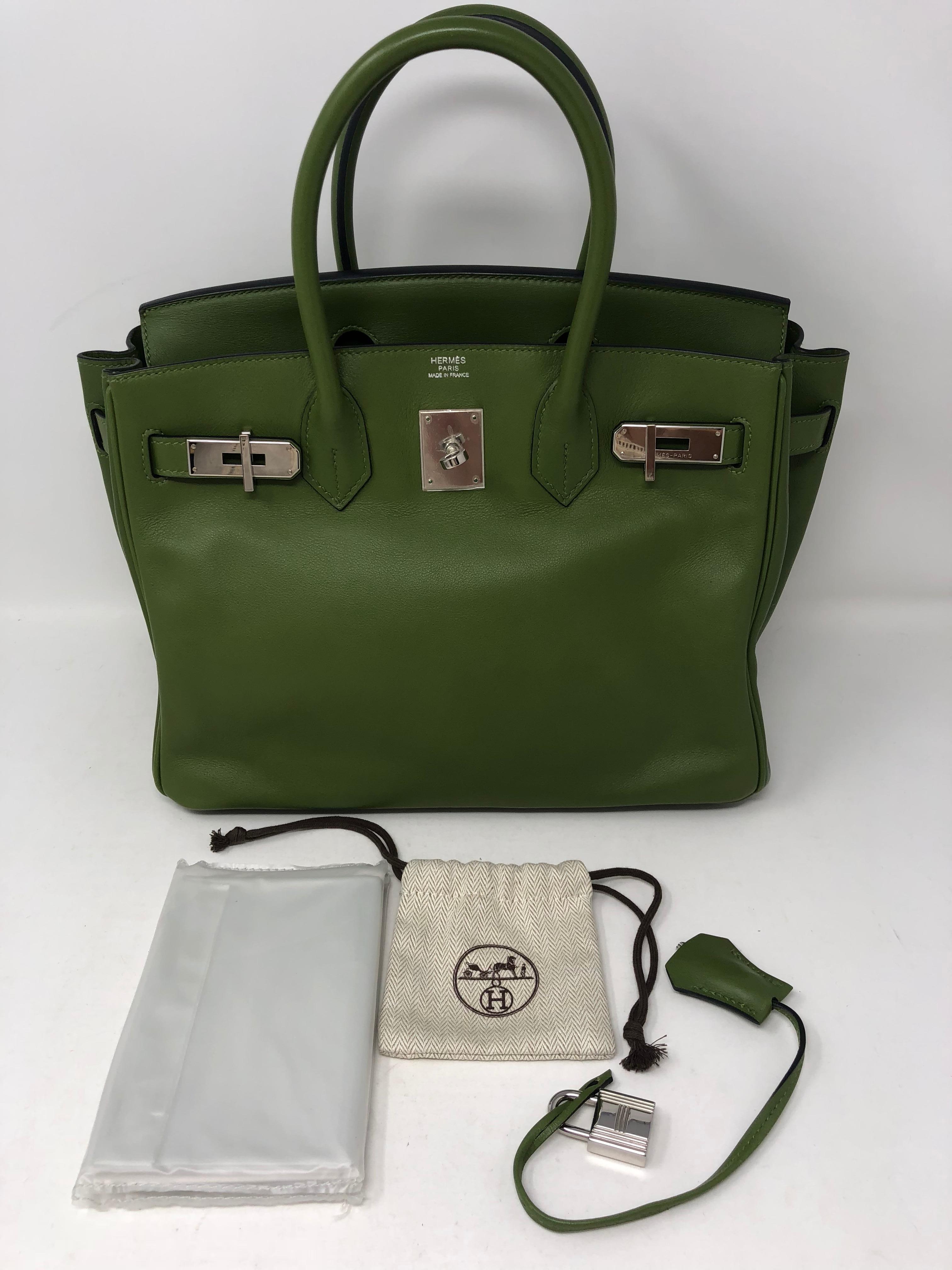 Hermes Pelouse Green Birkin 30 Bag 3